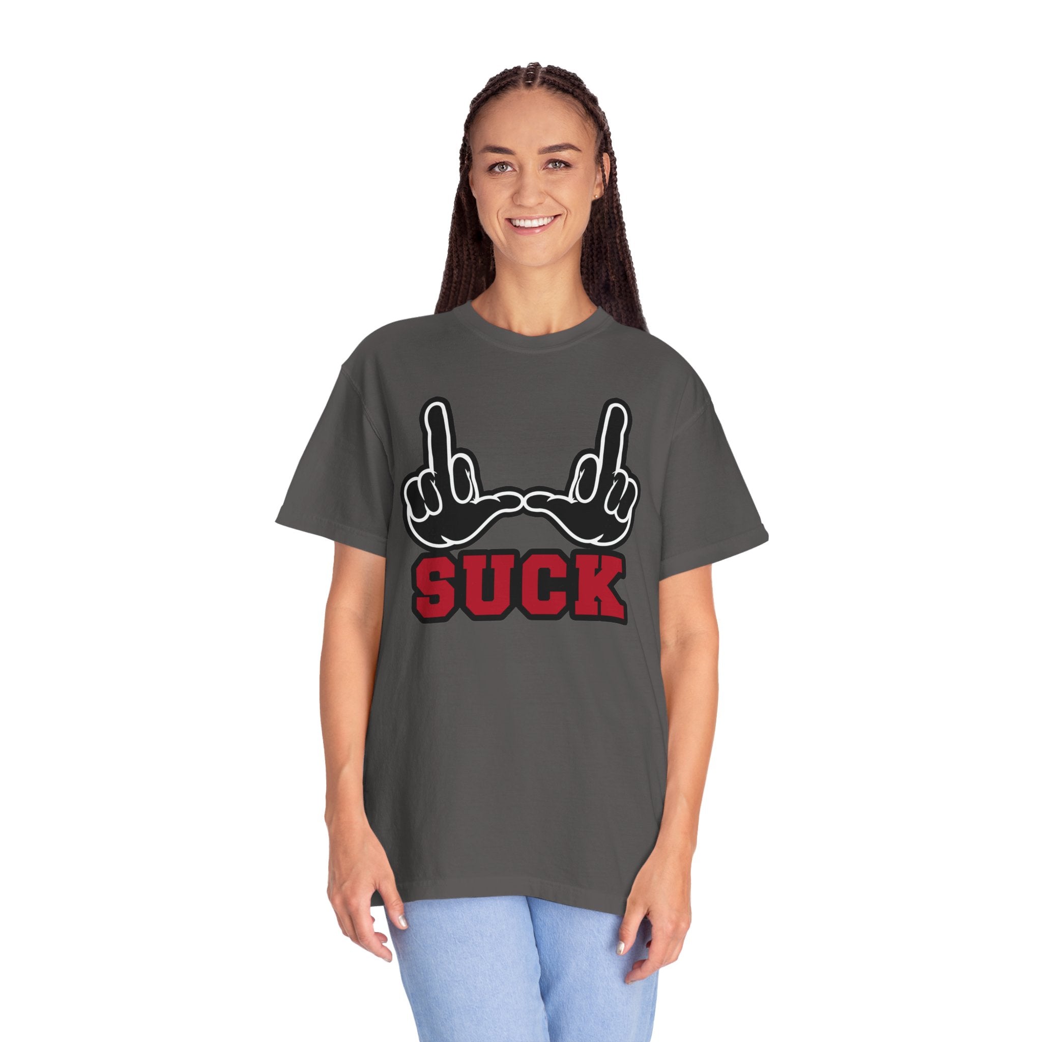 "U Suck" Black & Red Design