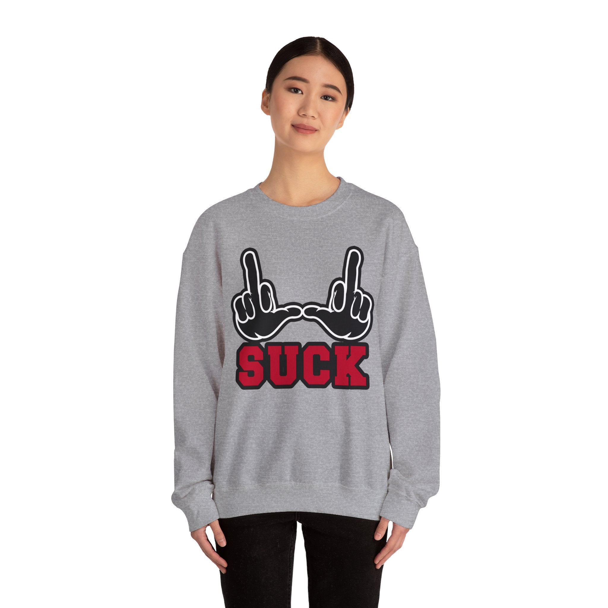 "U Suck" Black & Red Design