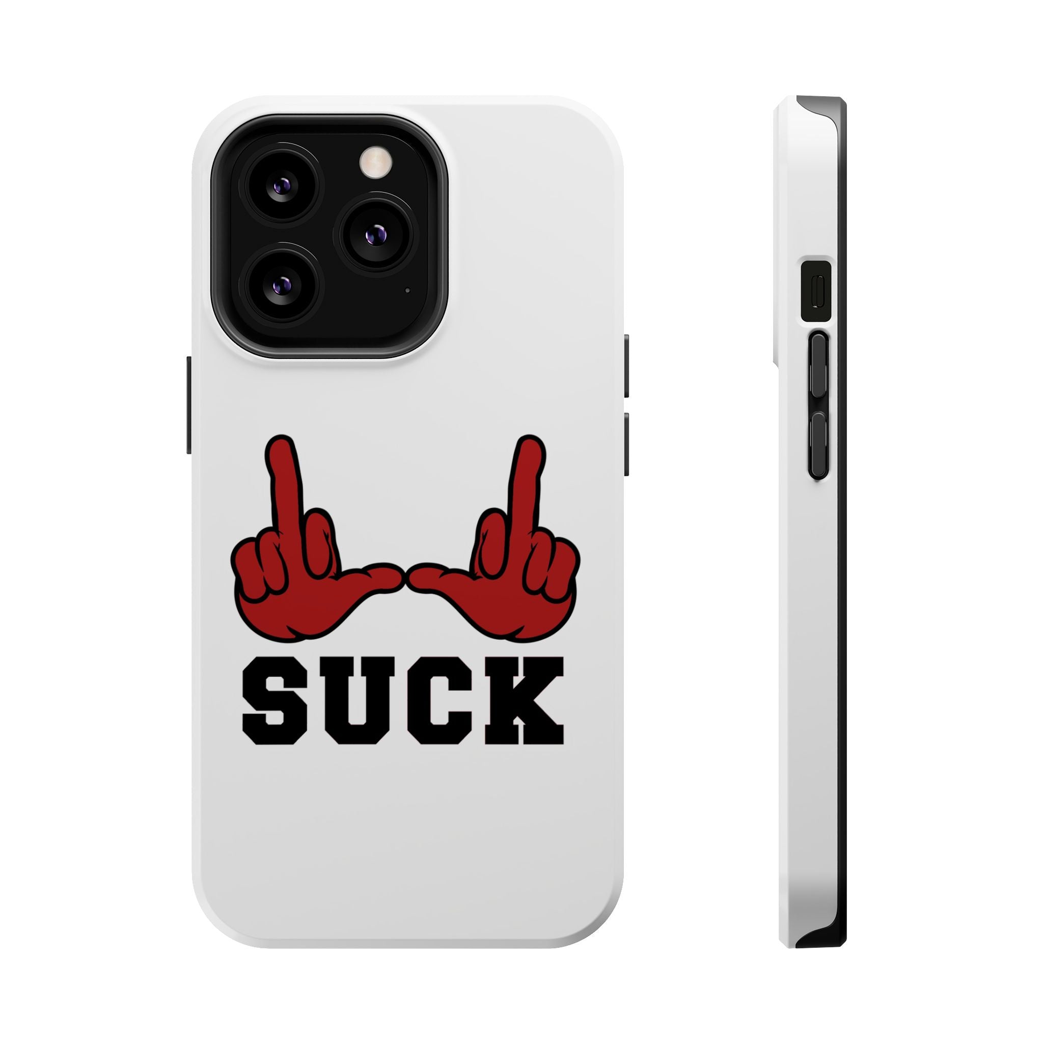 "U Suck” Red & Black Design