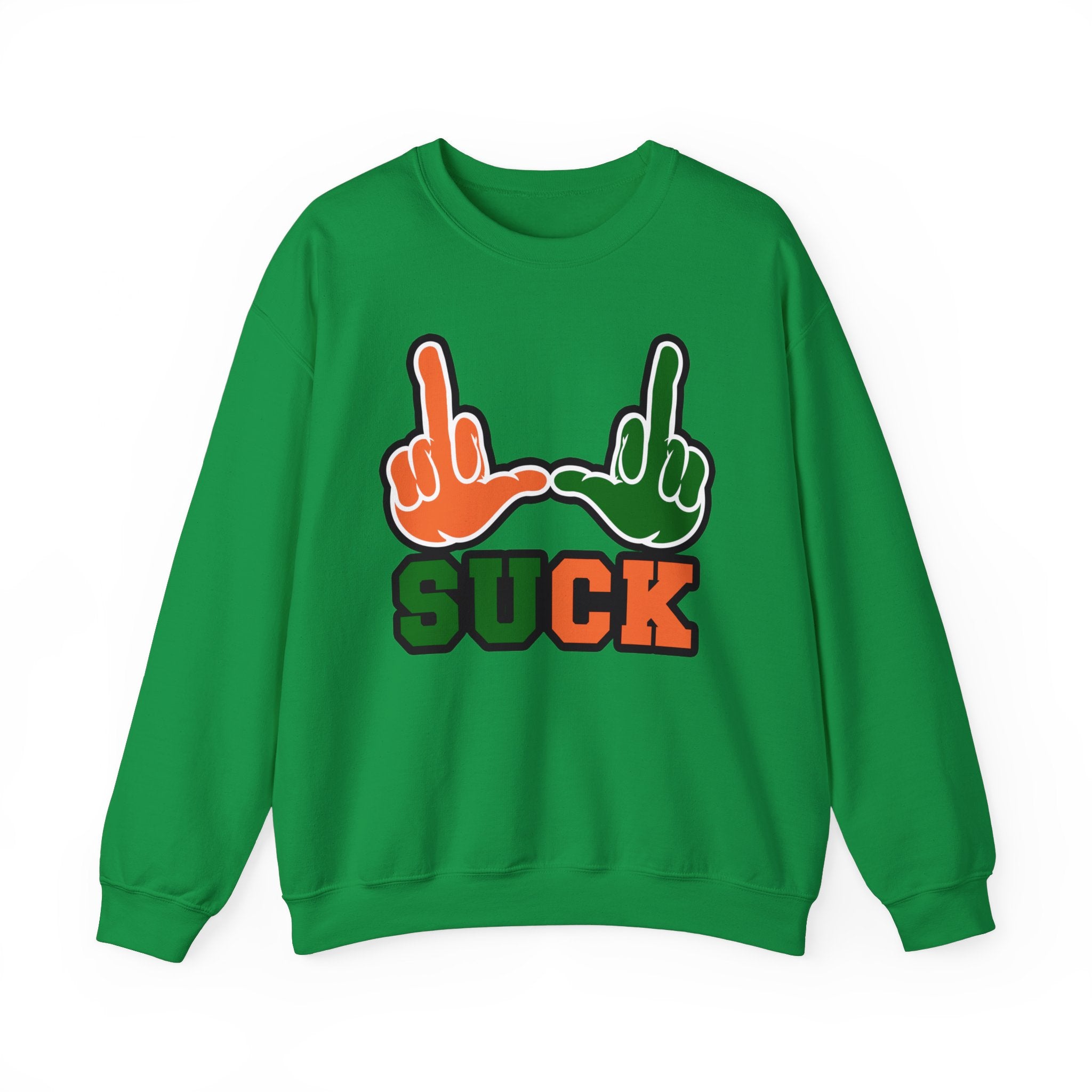 "U Suck“ Orange & Green Design