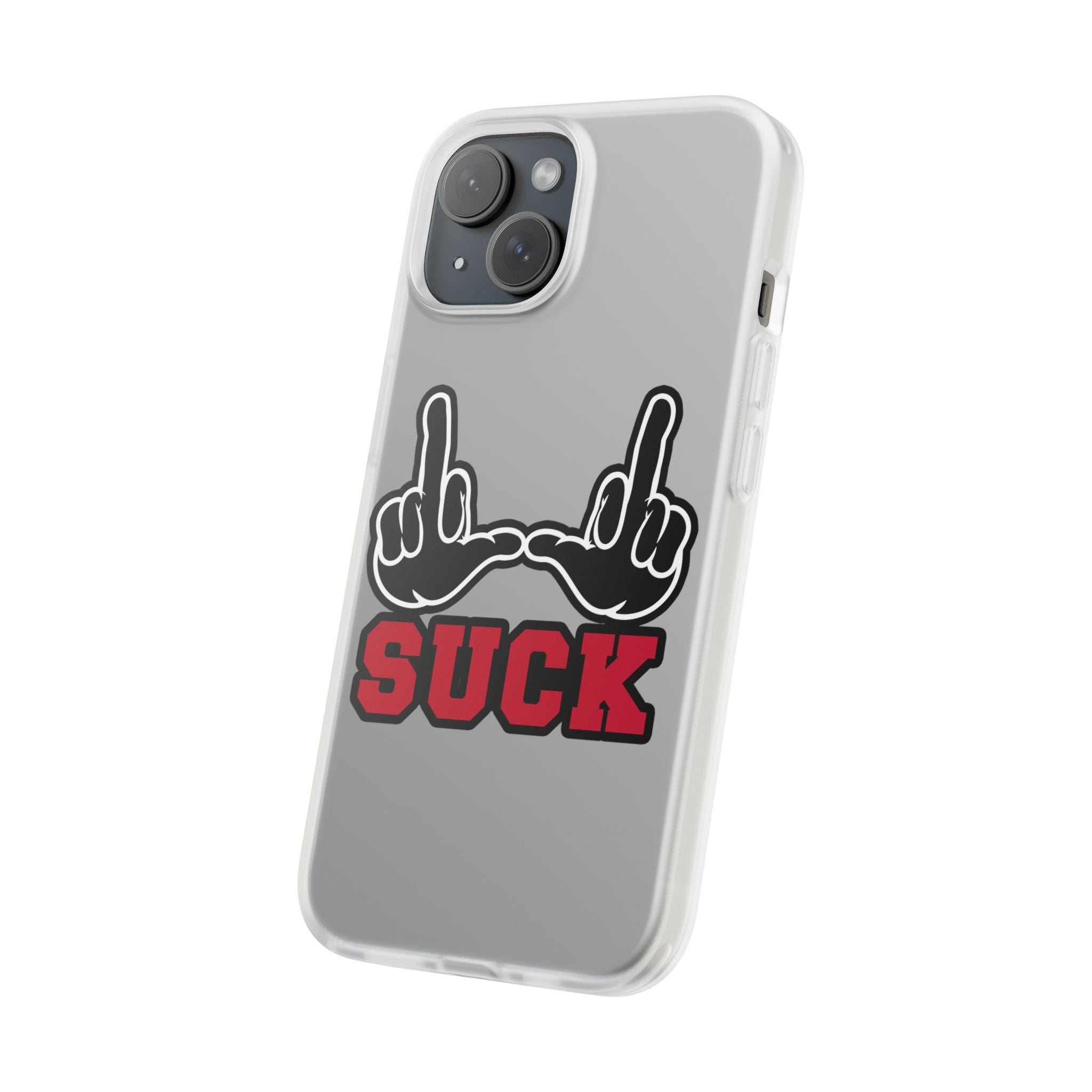 "U Suck" Black & Red Design Flex Case