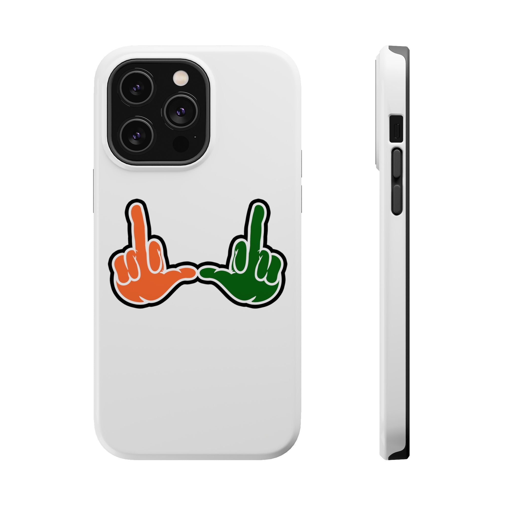 "U" Orange & Green Hands Magnetic Case