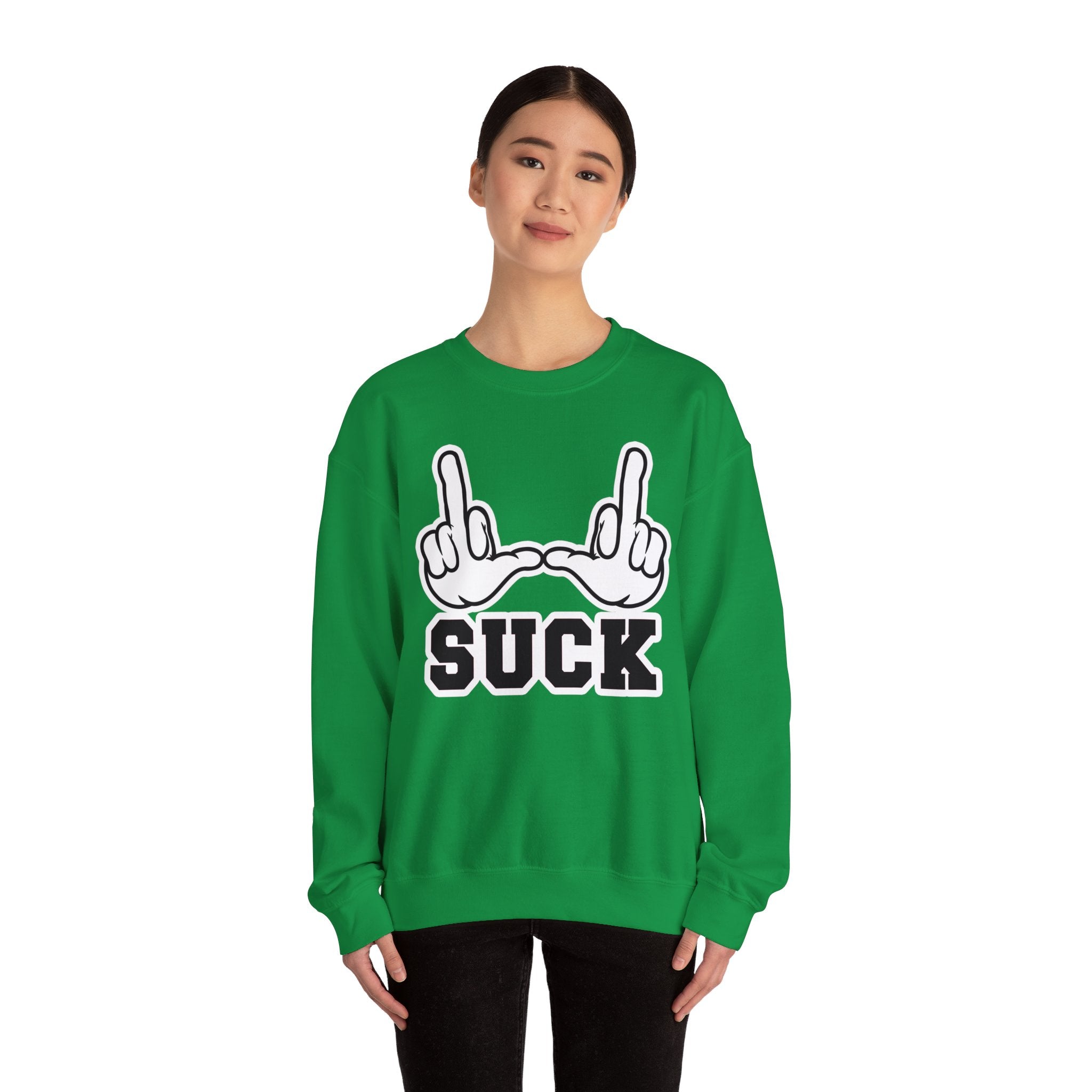 "U Suck” White & Black Design