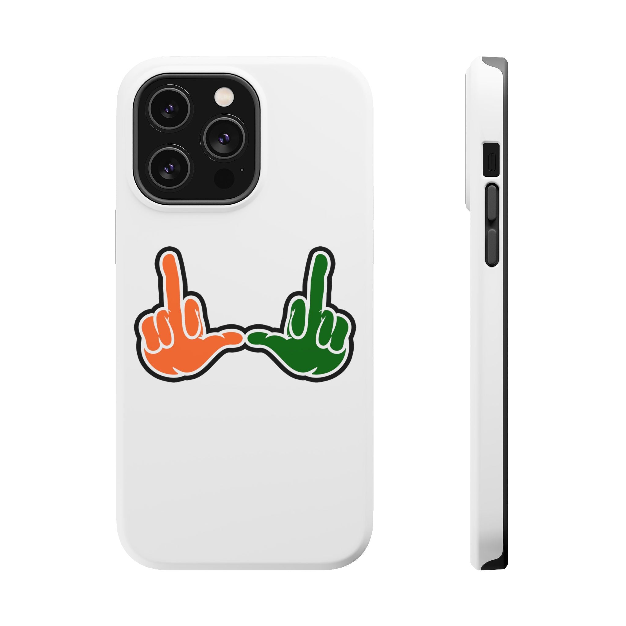 "U" Orange & Green Hands Magnetic Case