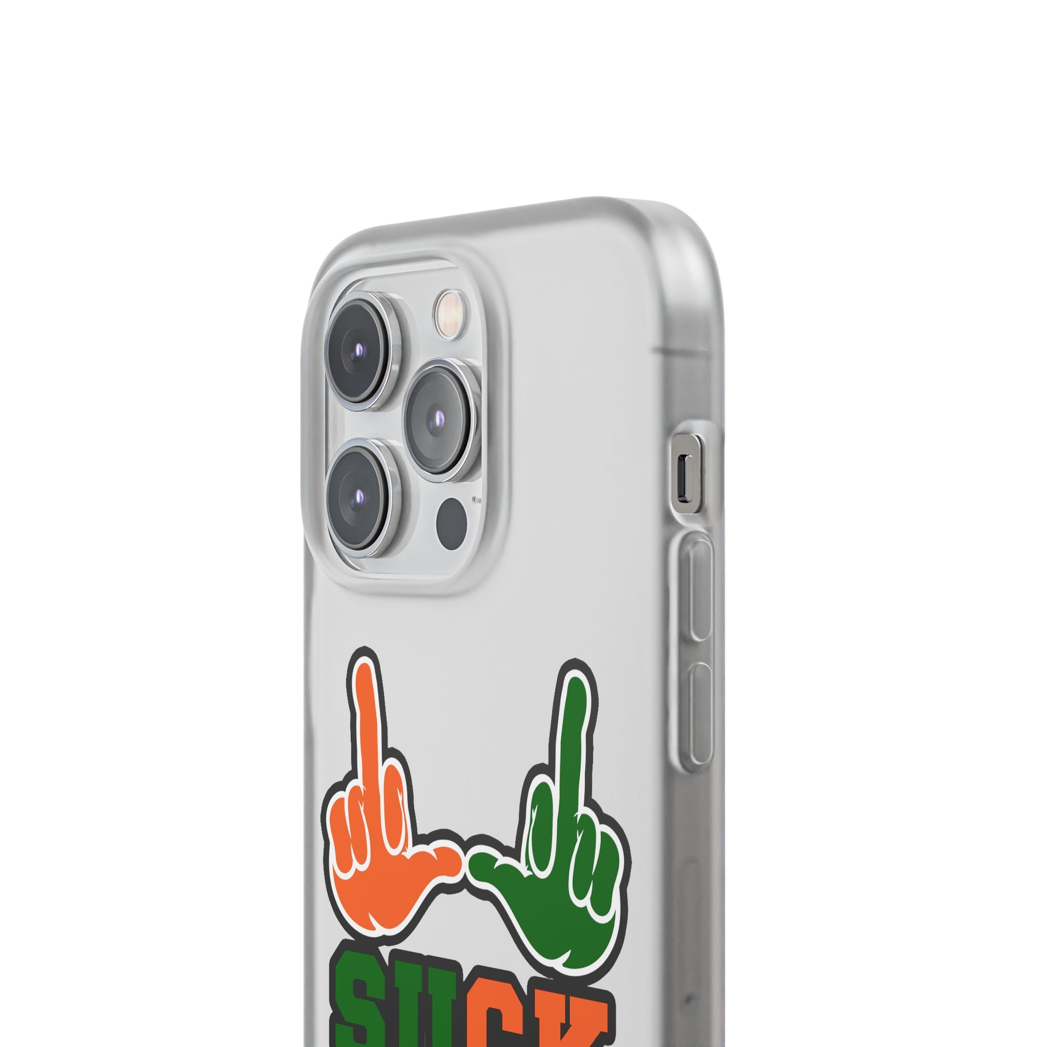 "U Suck“ Orange & Green Design Flex Case