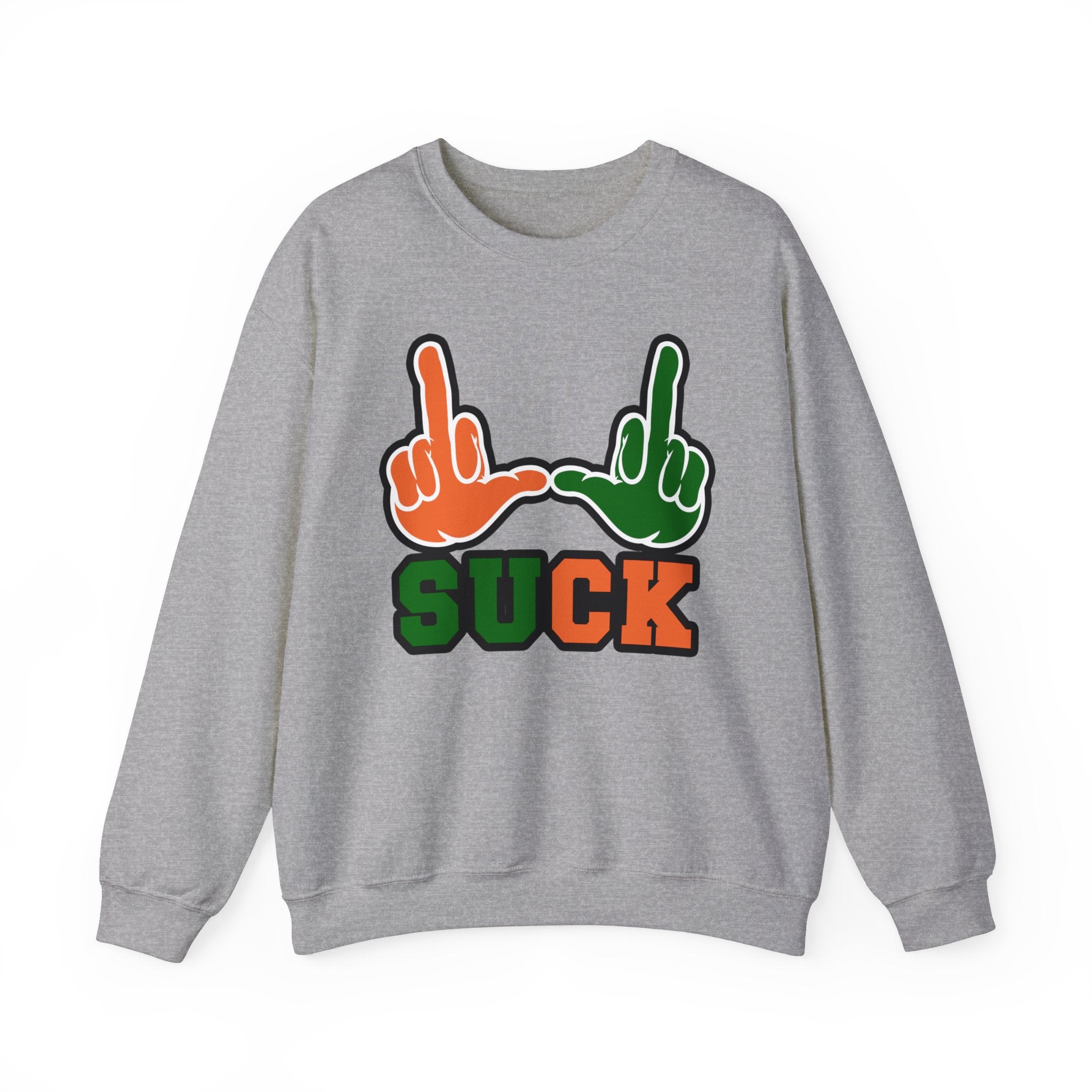 "U Suck“ Orange & Green Design