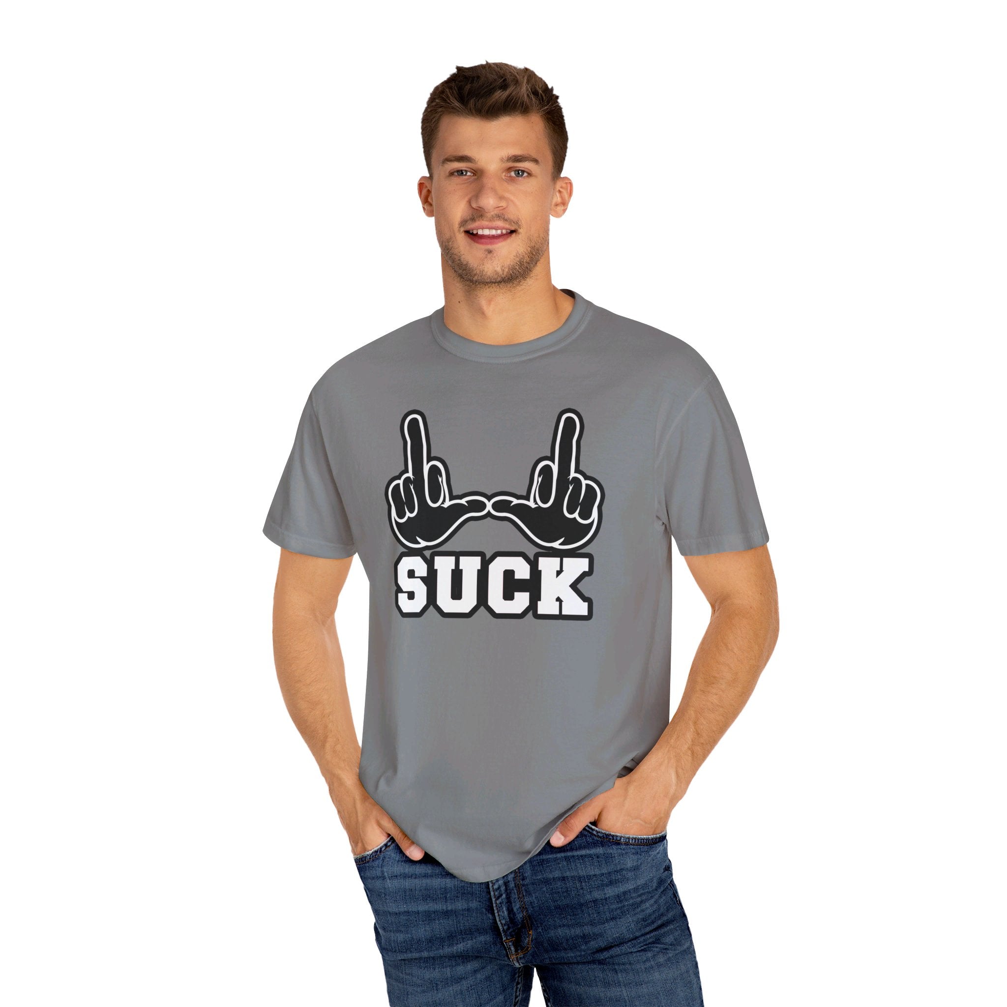 "U Suck” Black & White Design