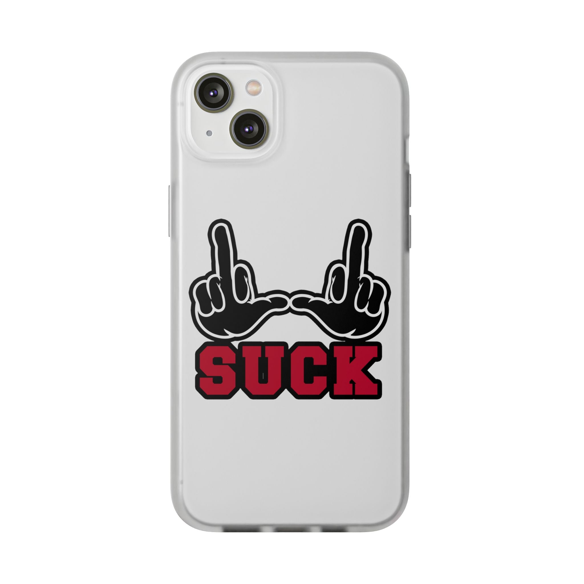 "U Suck" Black & Red Design Flex Case