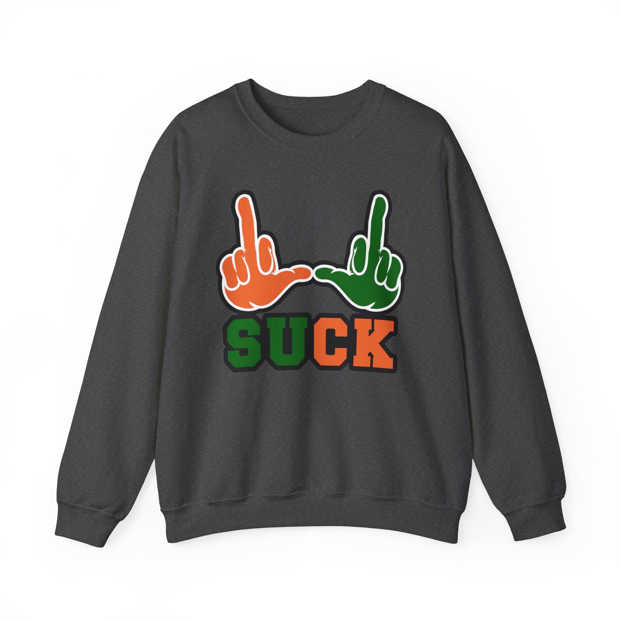 "U Suck“ Orange & Green Design