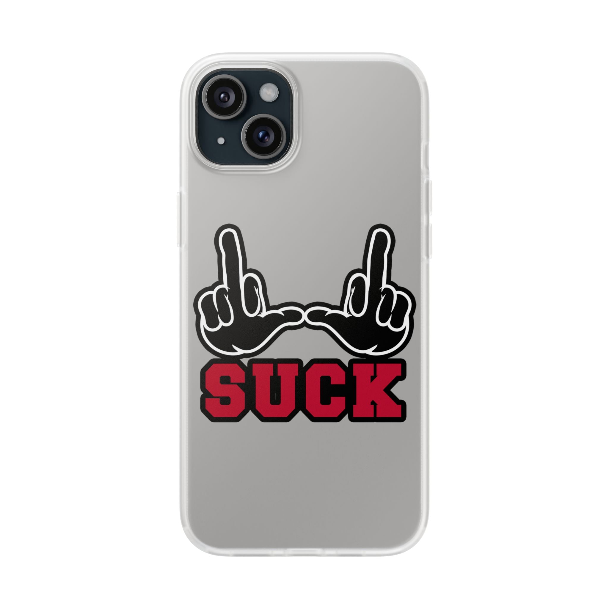 "U Suck" Black & Red Design Flex Case