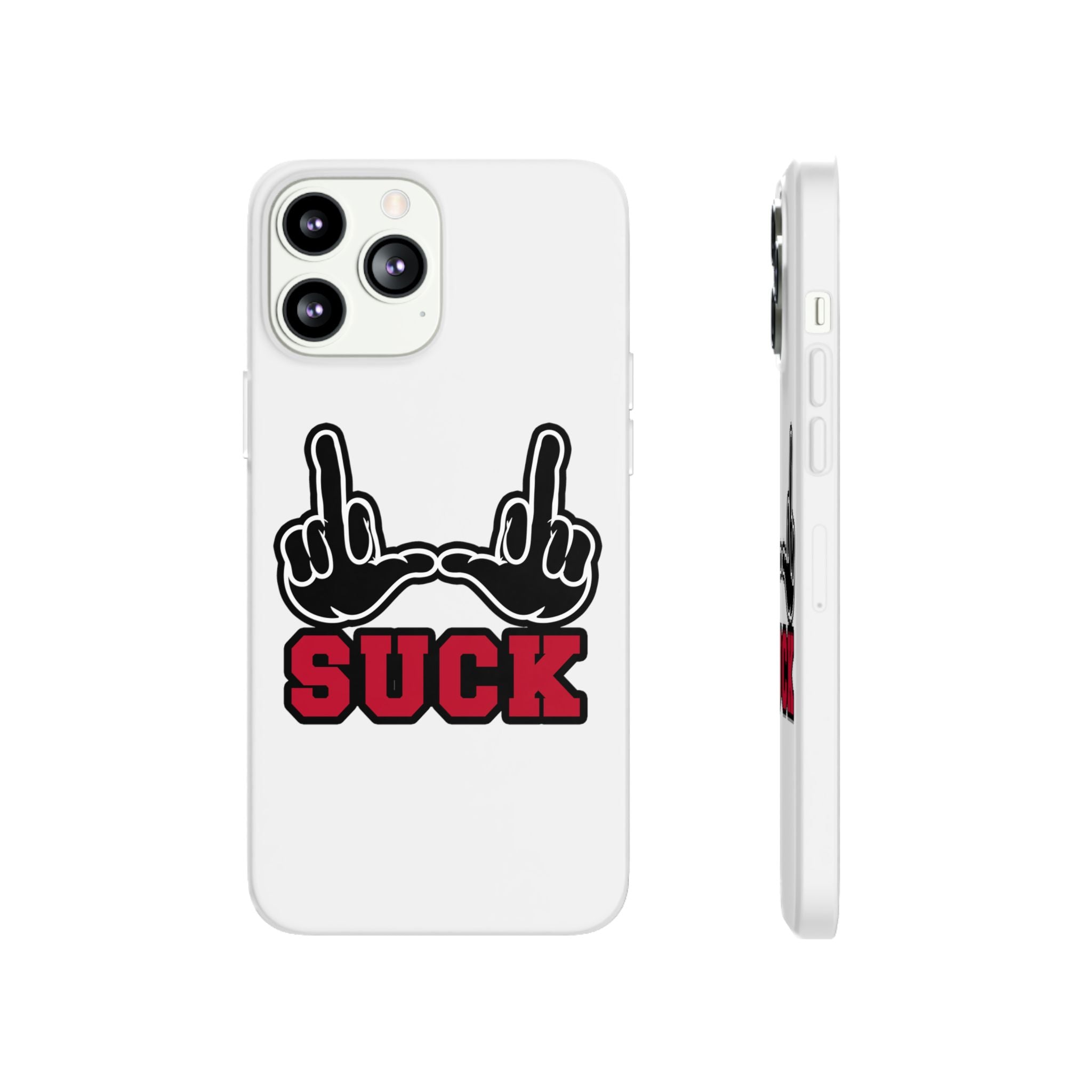 "U Suck" Black & Red Design Flex Case