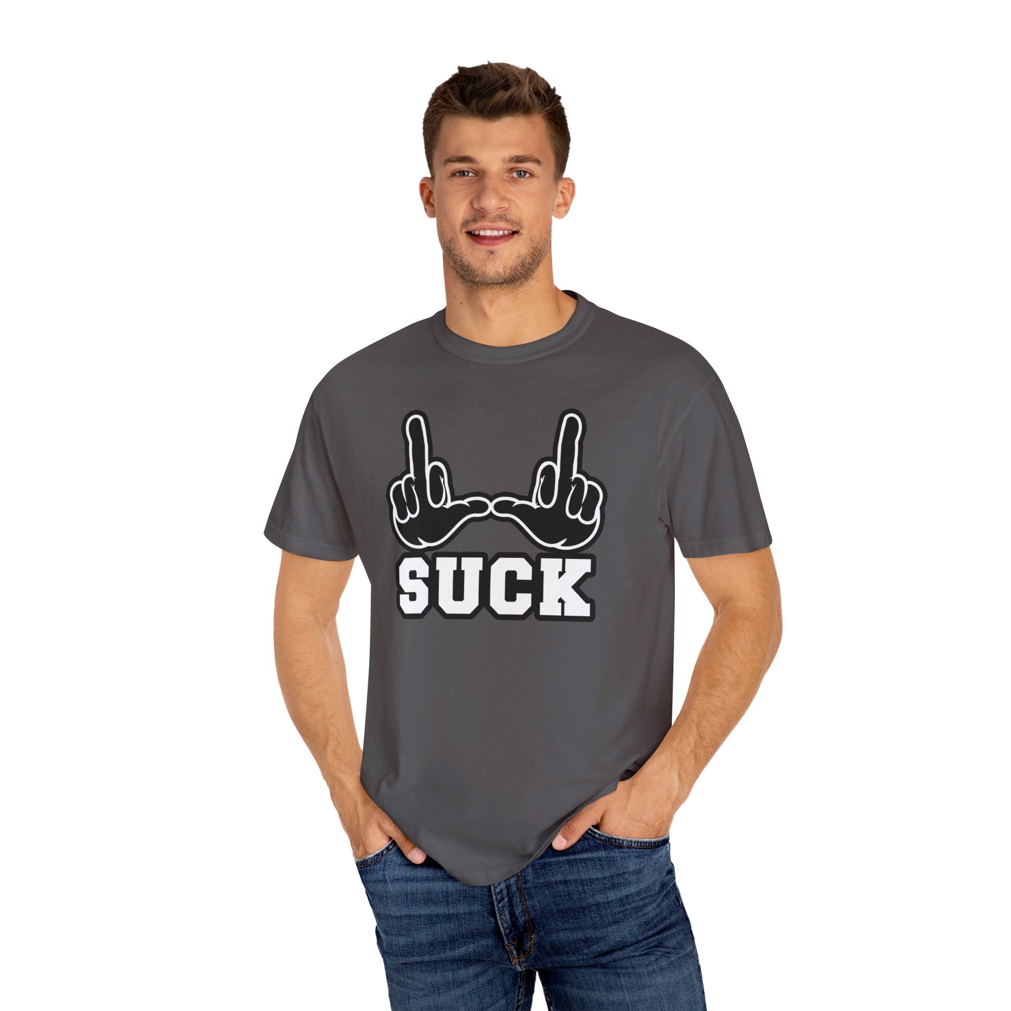 "U Suck” Black & White Design