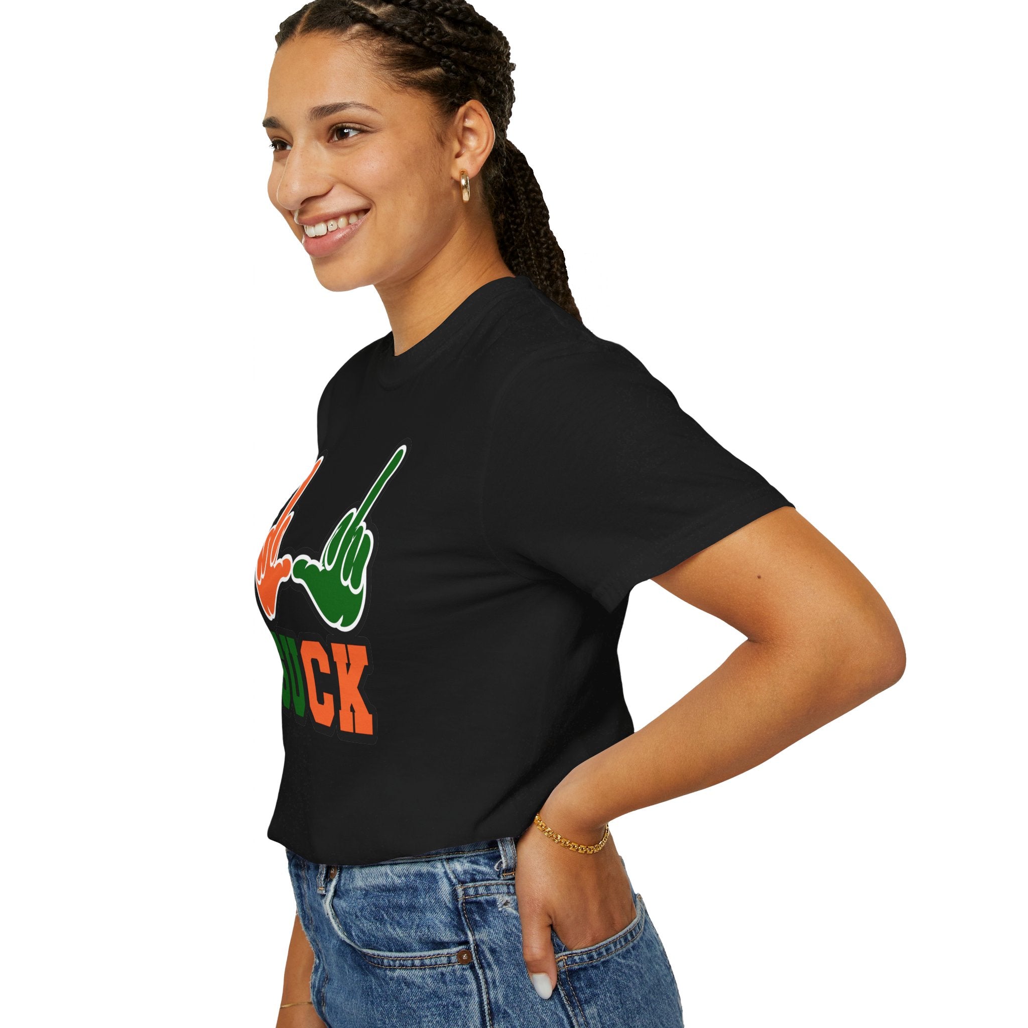 "U Suck“ Orange & Green Design