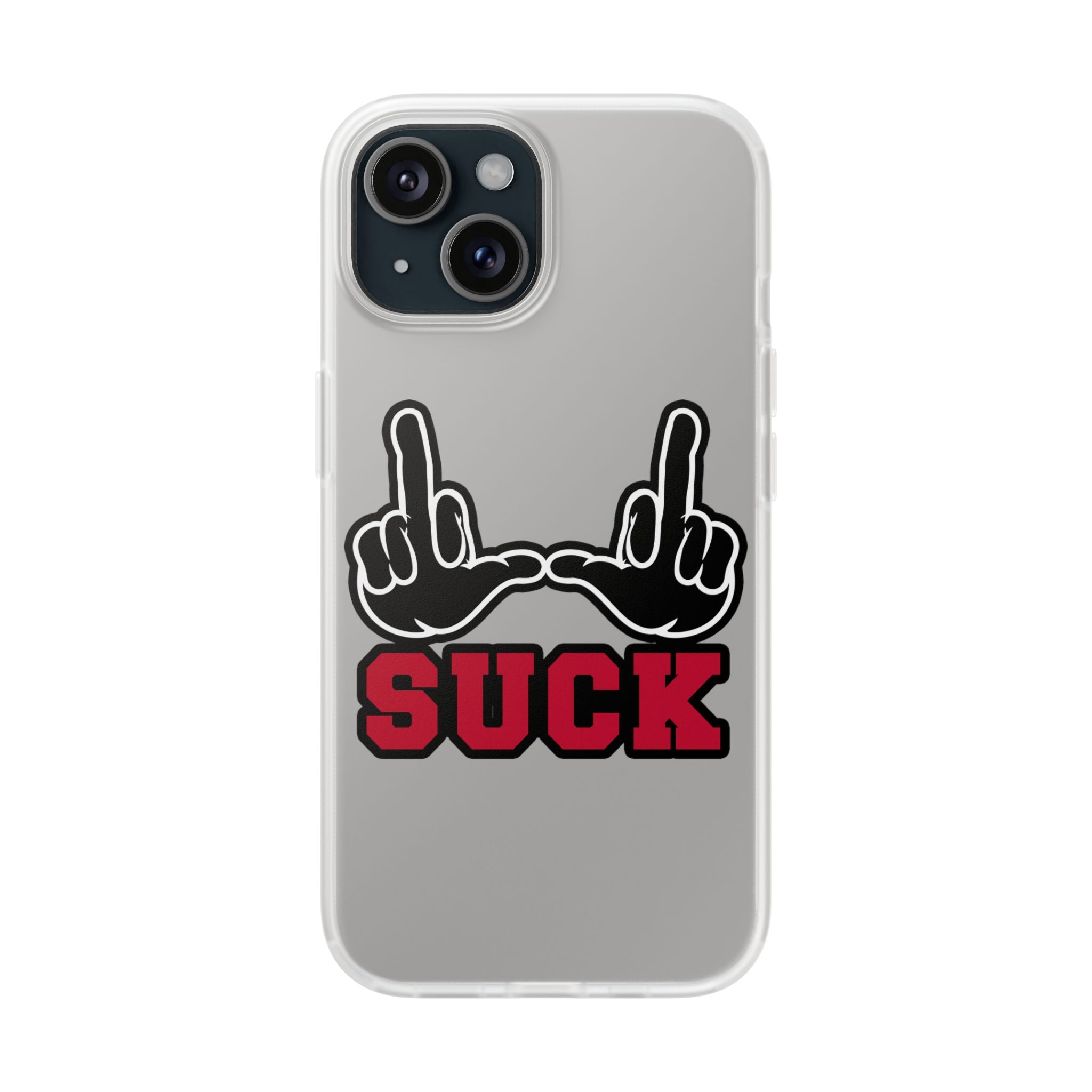 "U Suck" Black & Red Design Flex Case