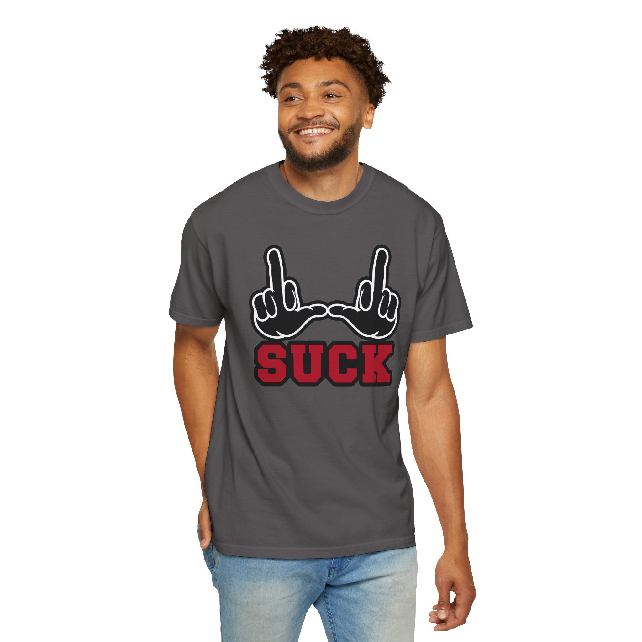 "U Suck" Black & Red Design