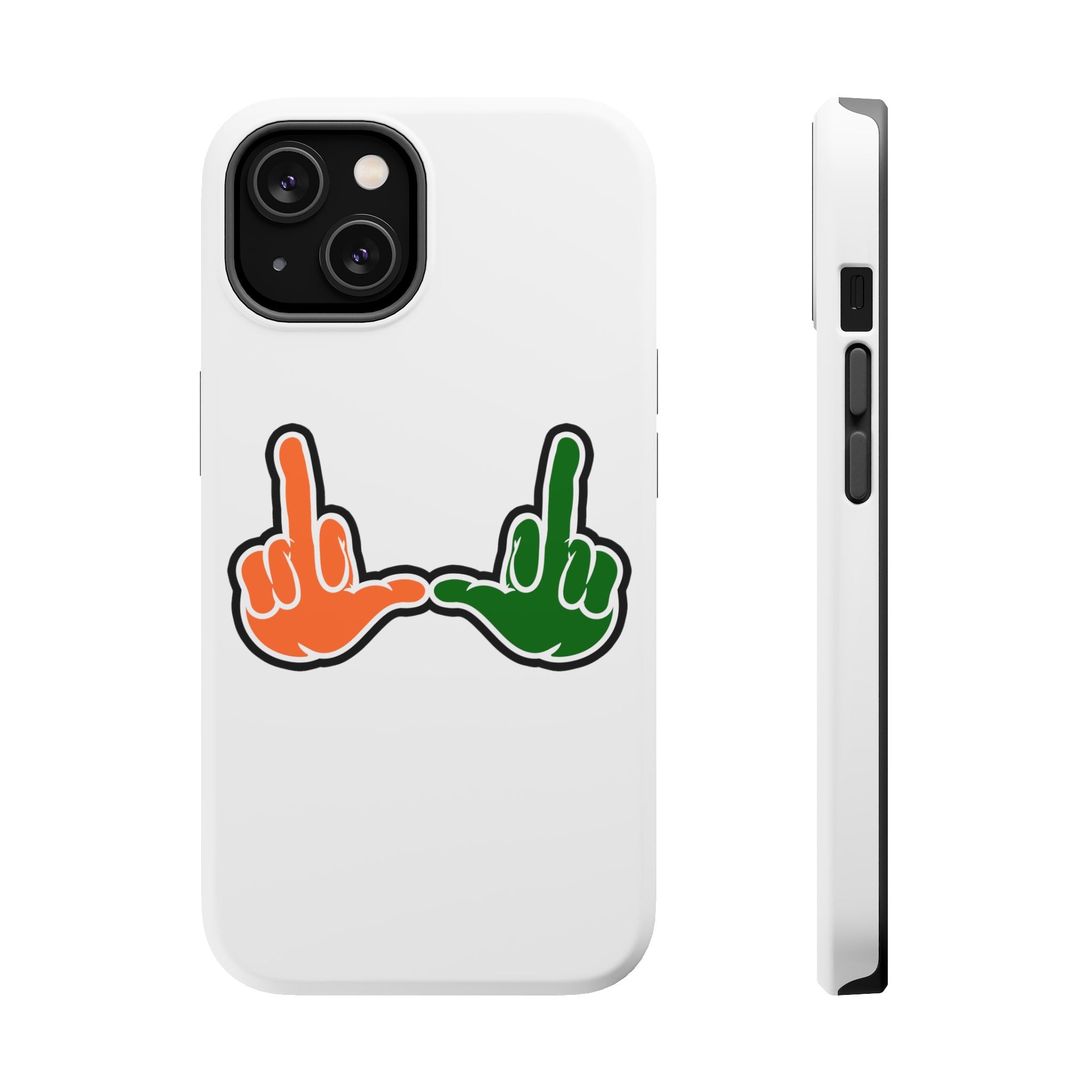 "U" Orange & Green Hands Magnetic Case