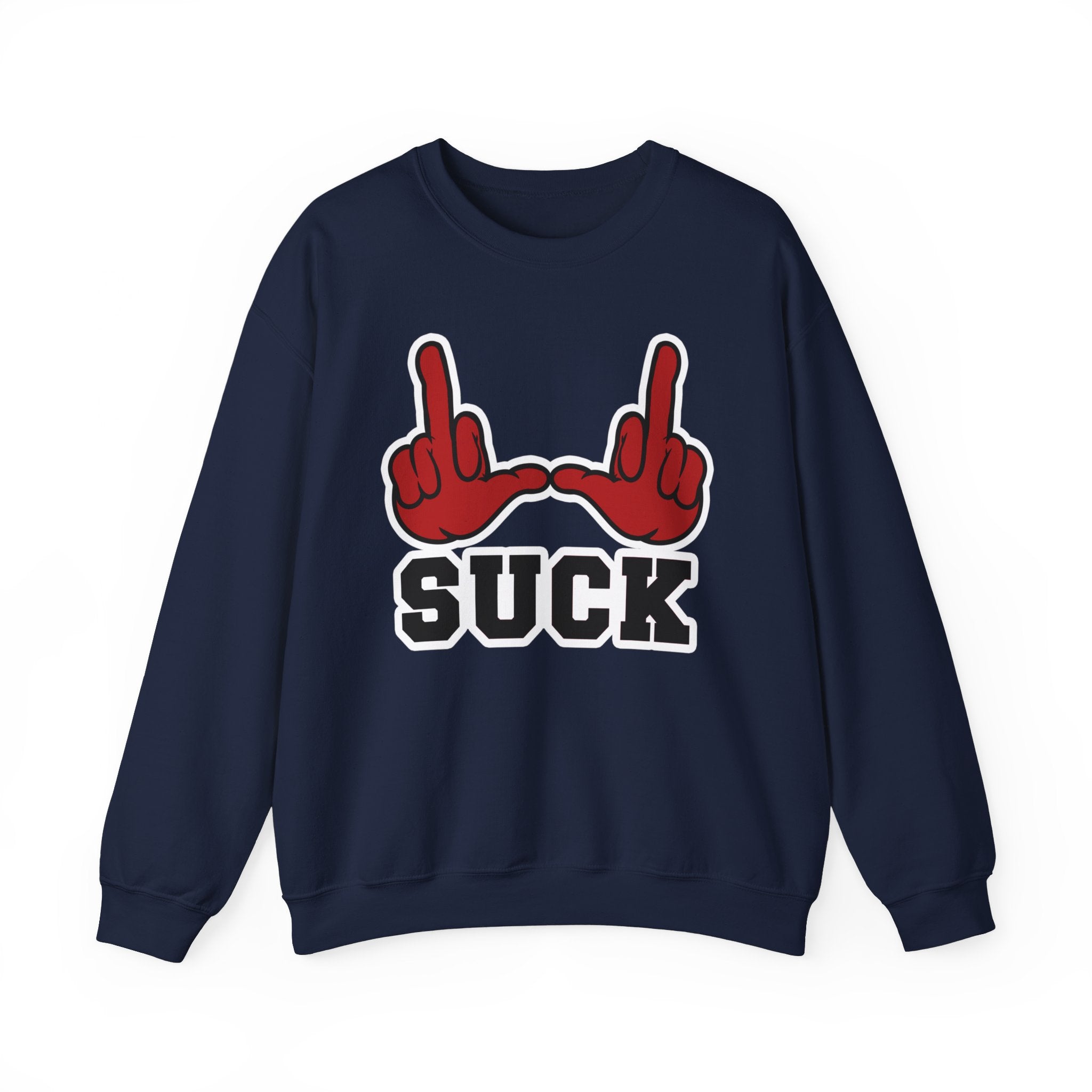 "U Suck” Red & Black Design