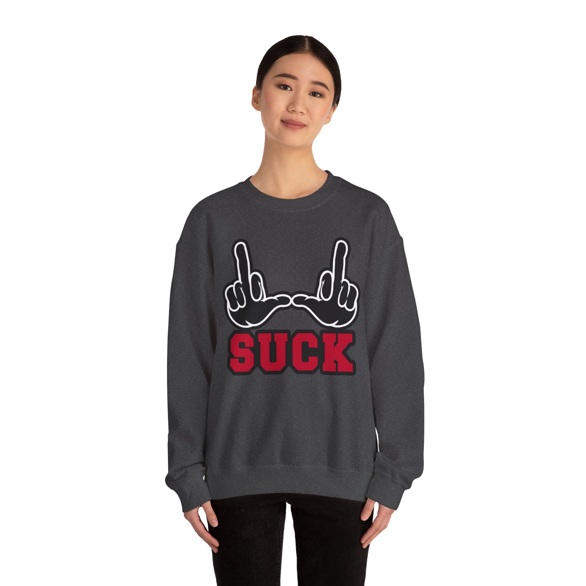 "U Suck" Black & Red Design