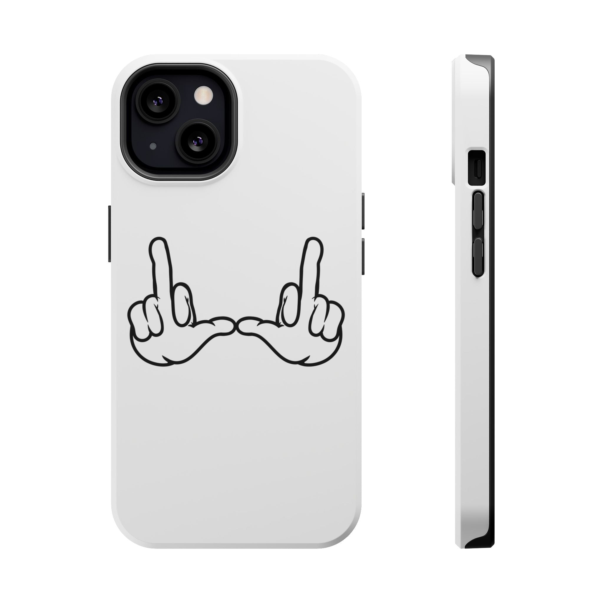 "U" White Hands Magnetic Case