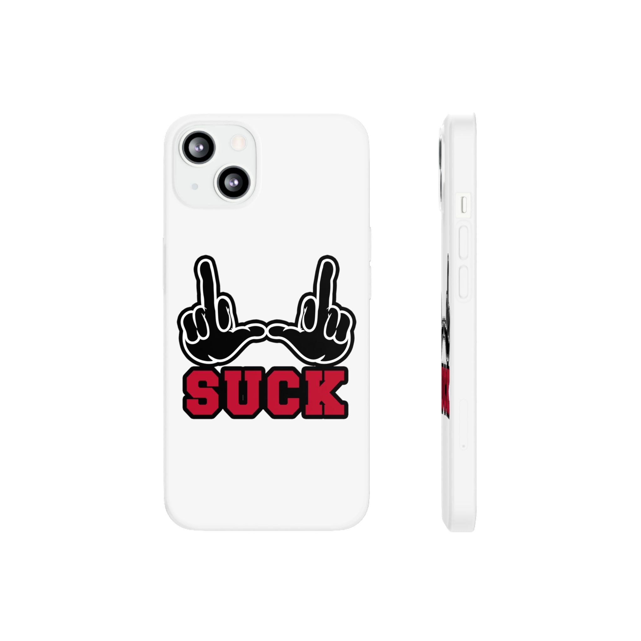 "U Suck" Black & Red Design Flex Case