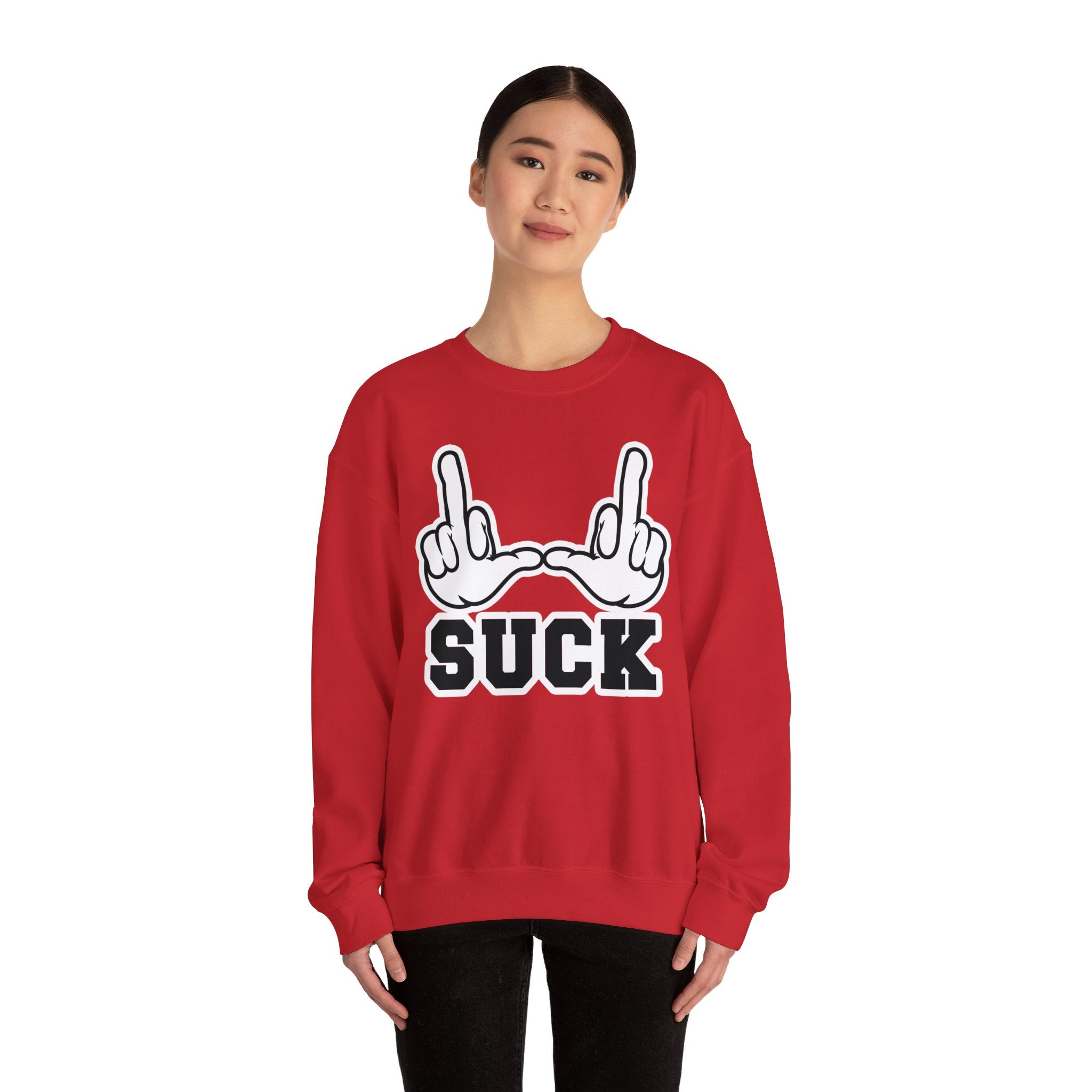 "U Suck” White & Black Design