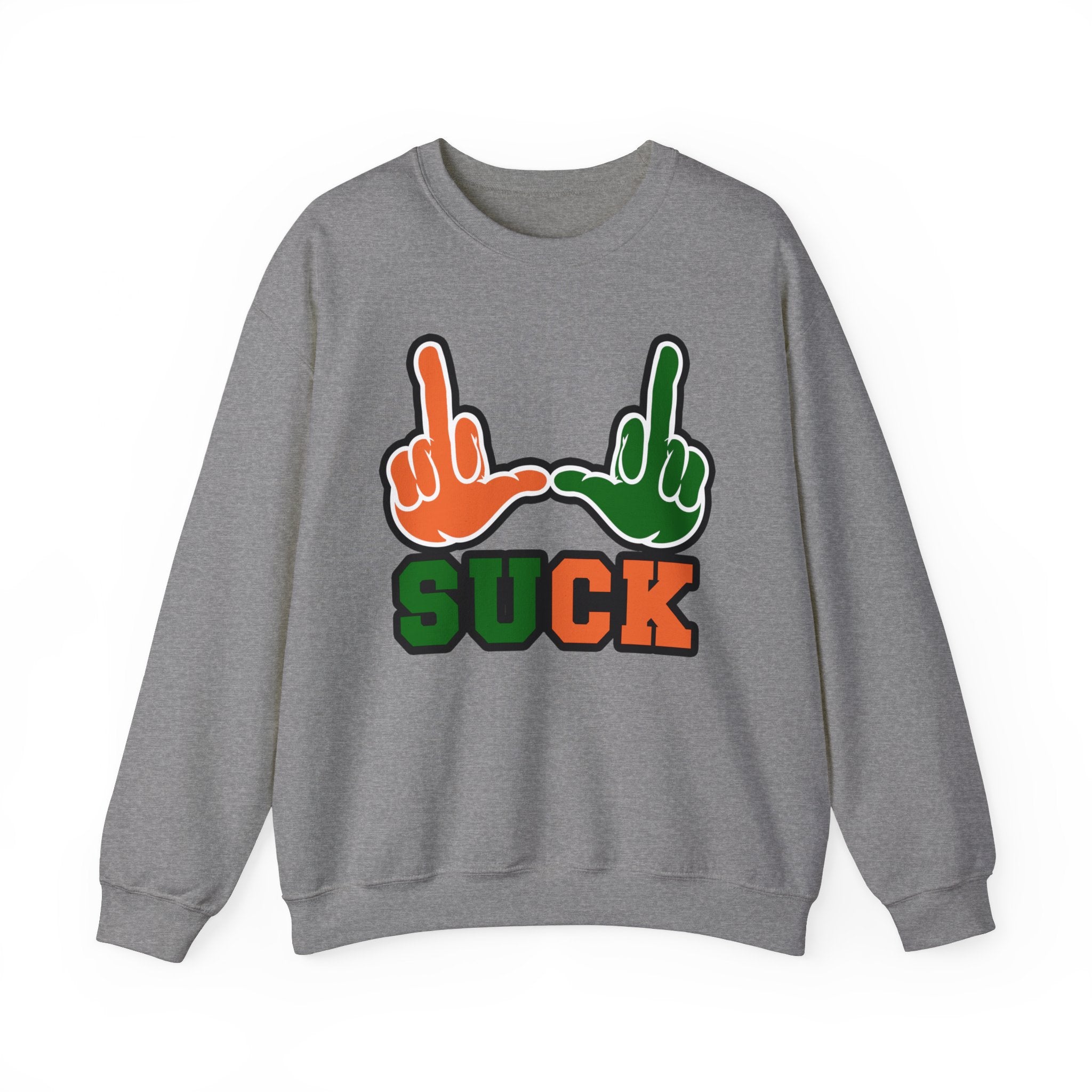 "U Suck“ Orange & Green Design