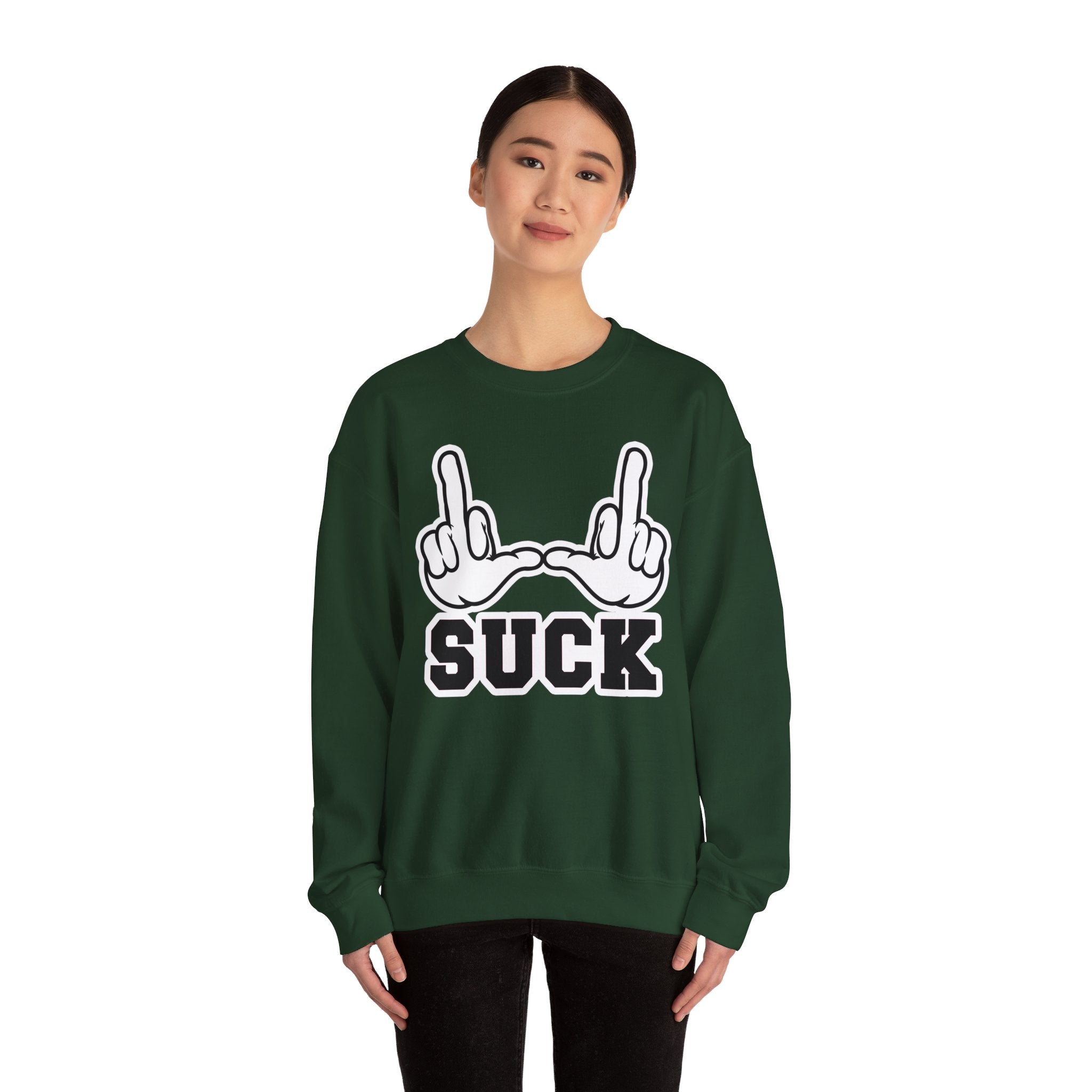 "U Suck” White & Black Design