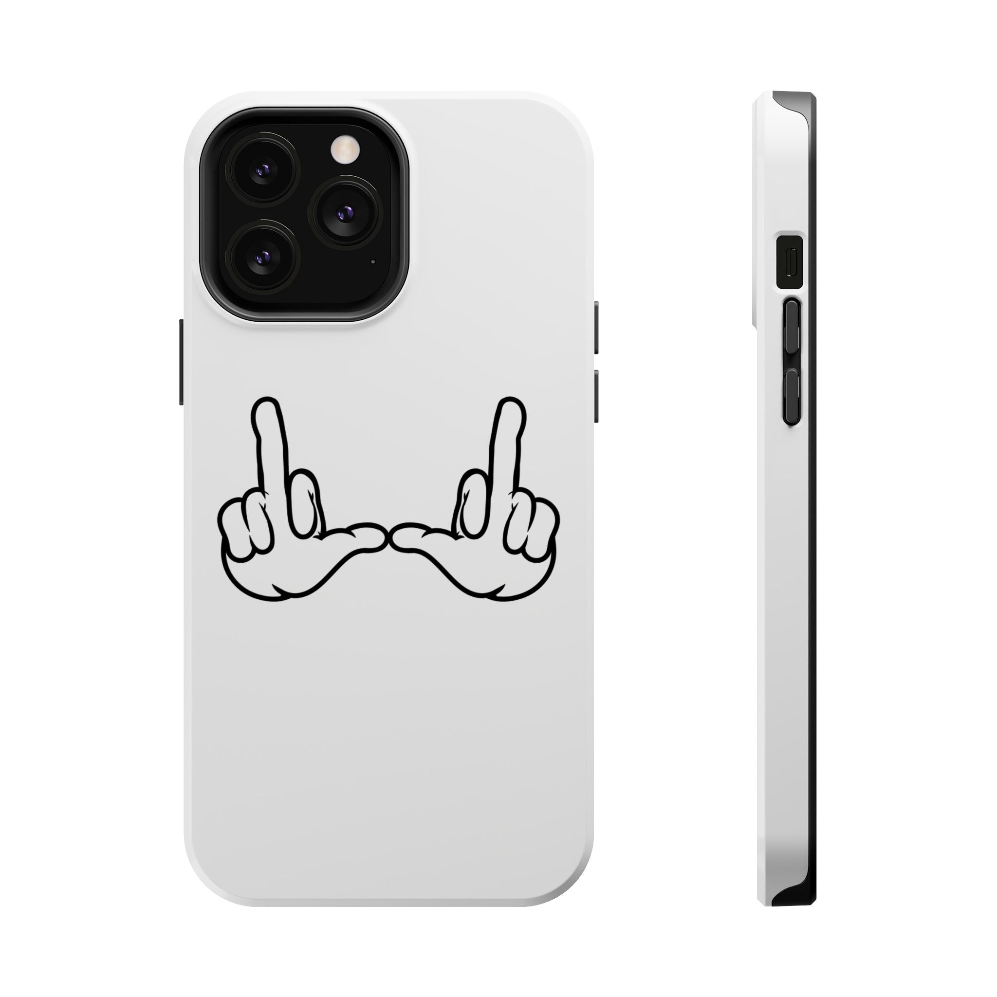 "U" White Hands Magnetic Case