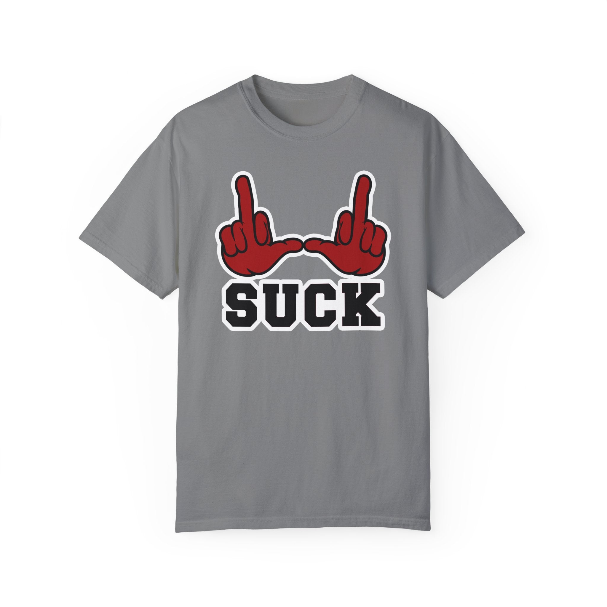 "U Suck” Red & Black Design