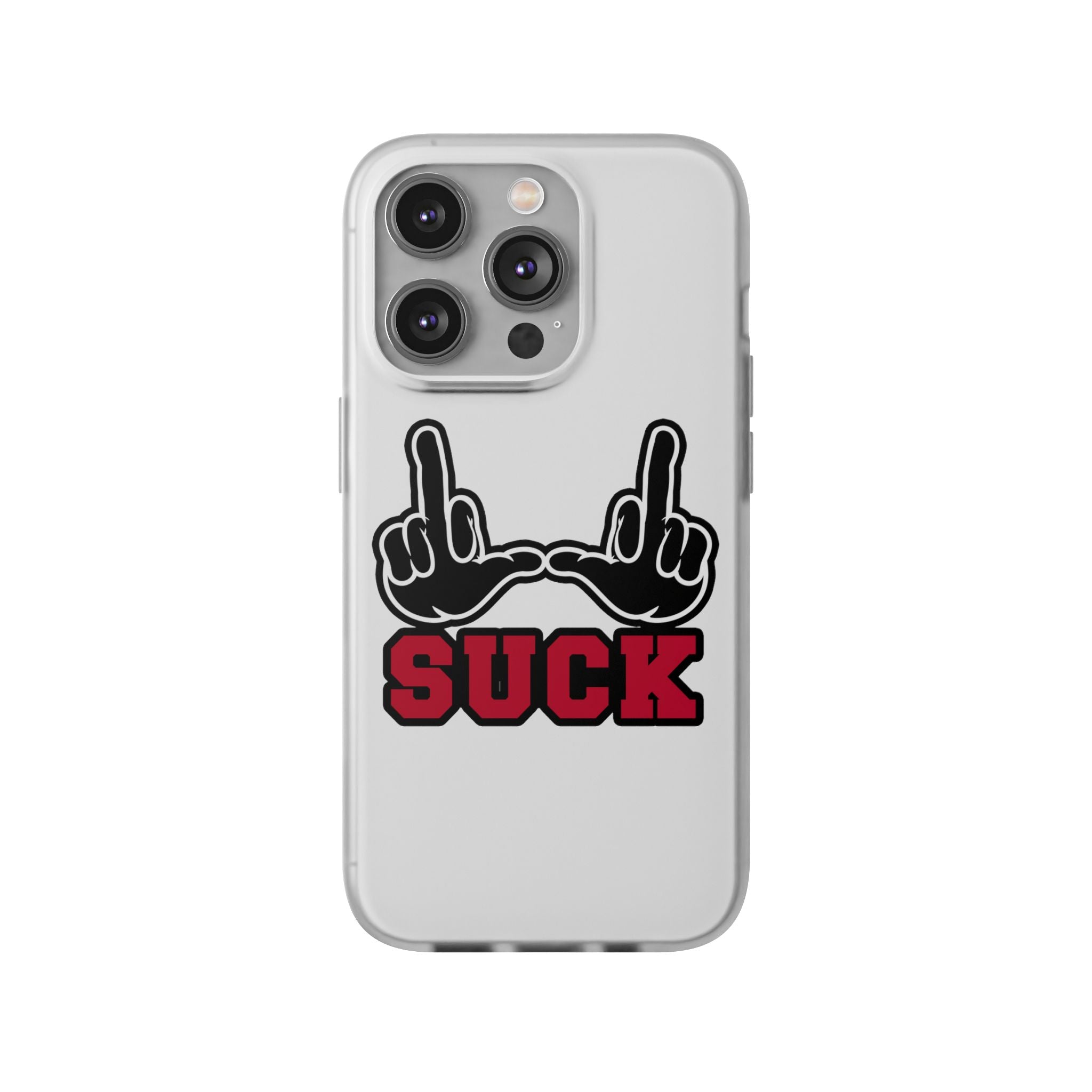 "U Suck" Black & Red Design Flex Case