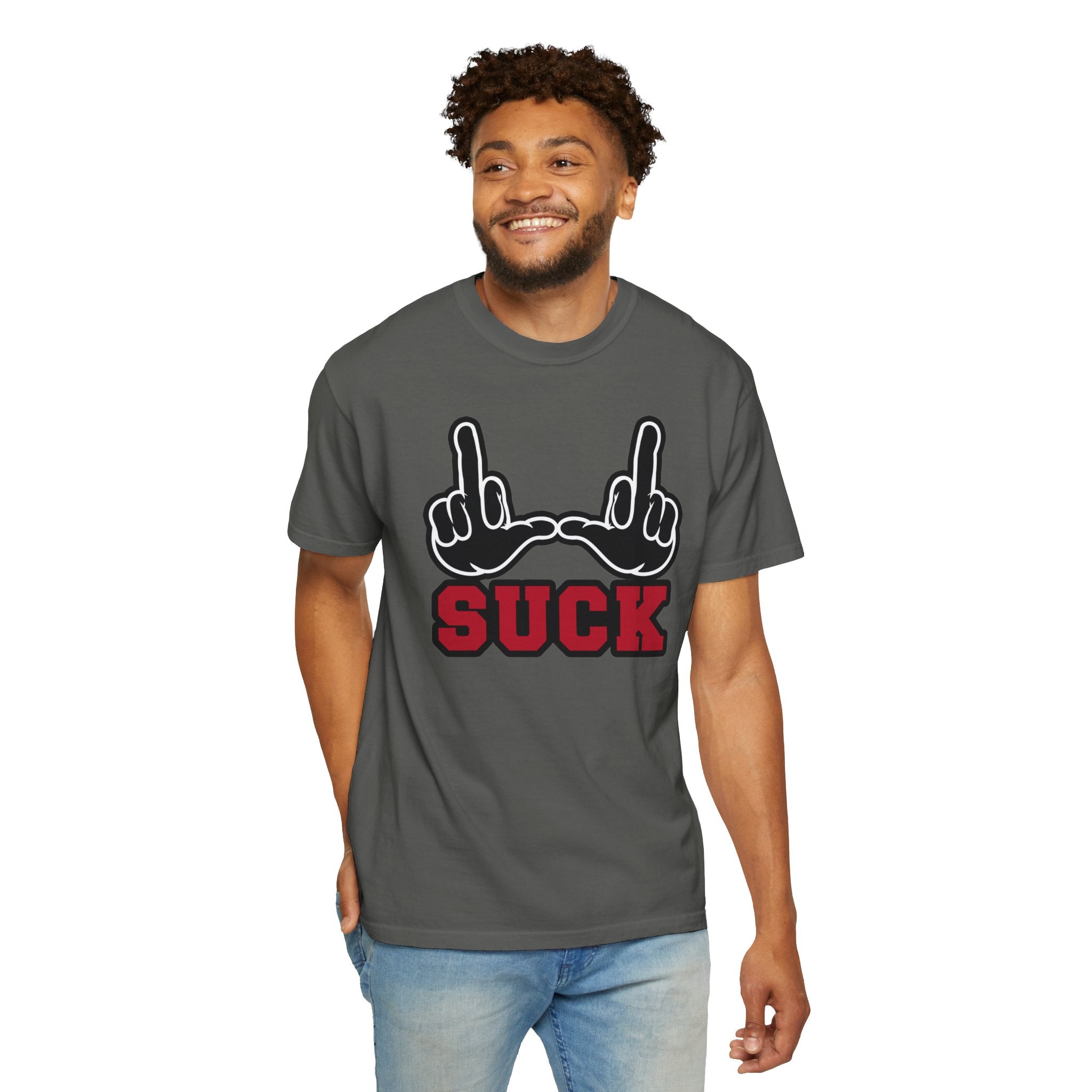 "U Suck" Black & Red Design