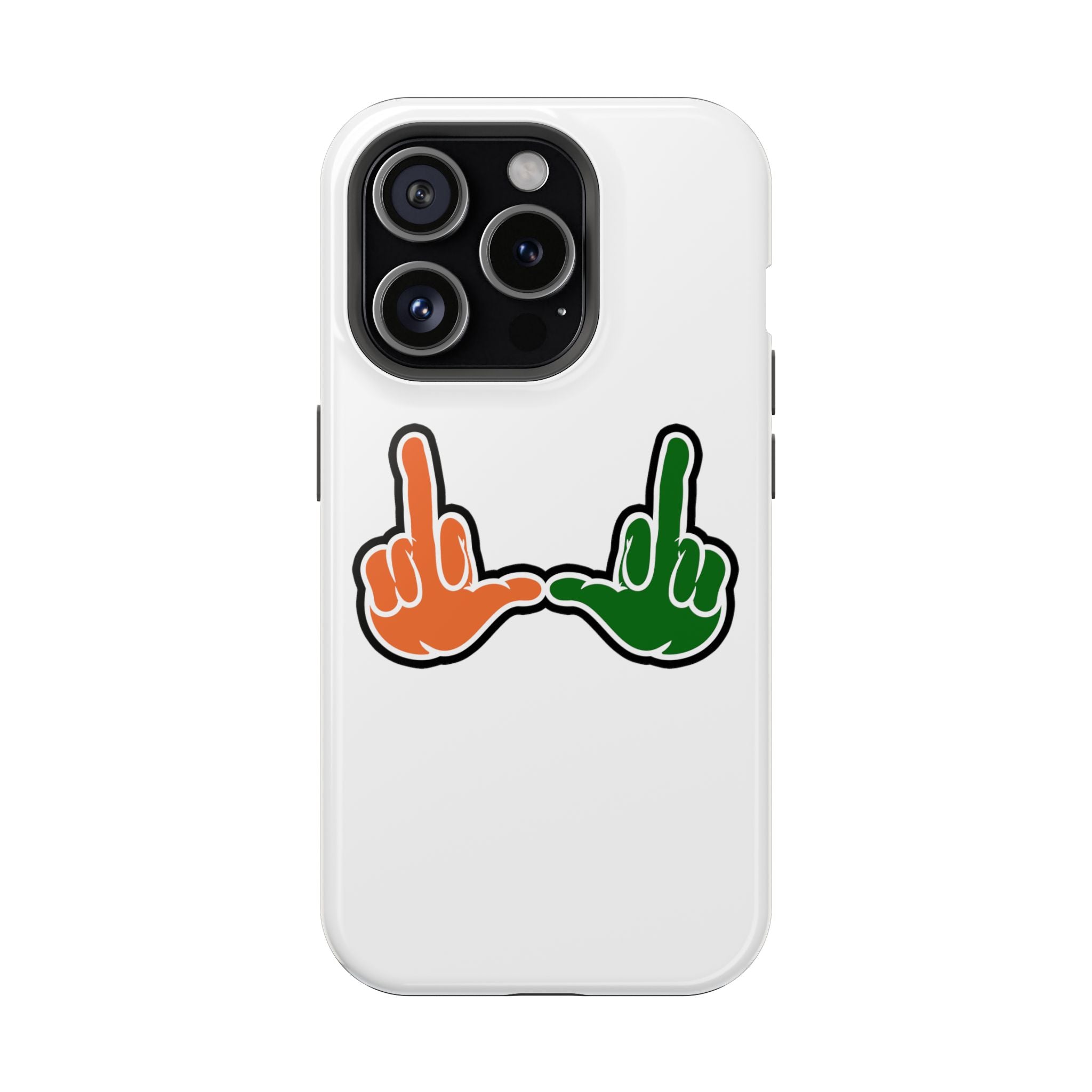 "U" Orange & Green Hands Magnetic Case