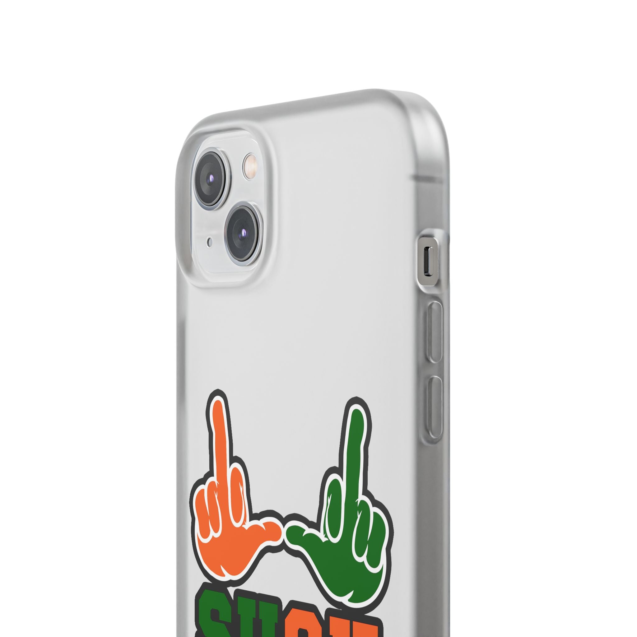 "U Suck“ Orange & Green Design Flex Case