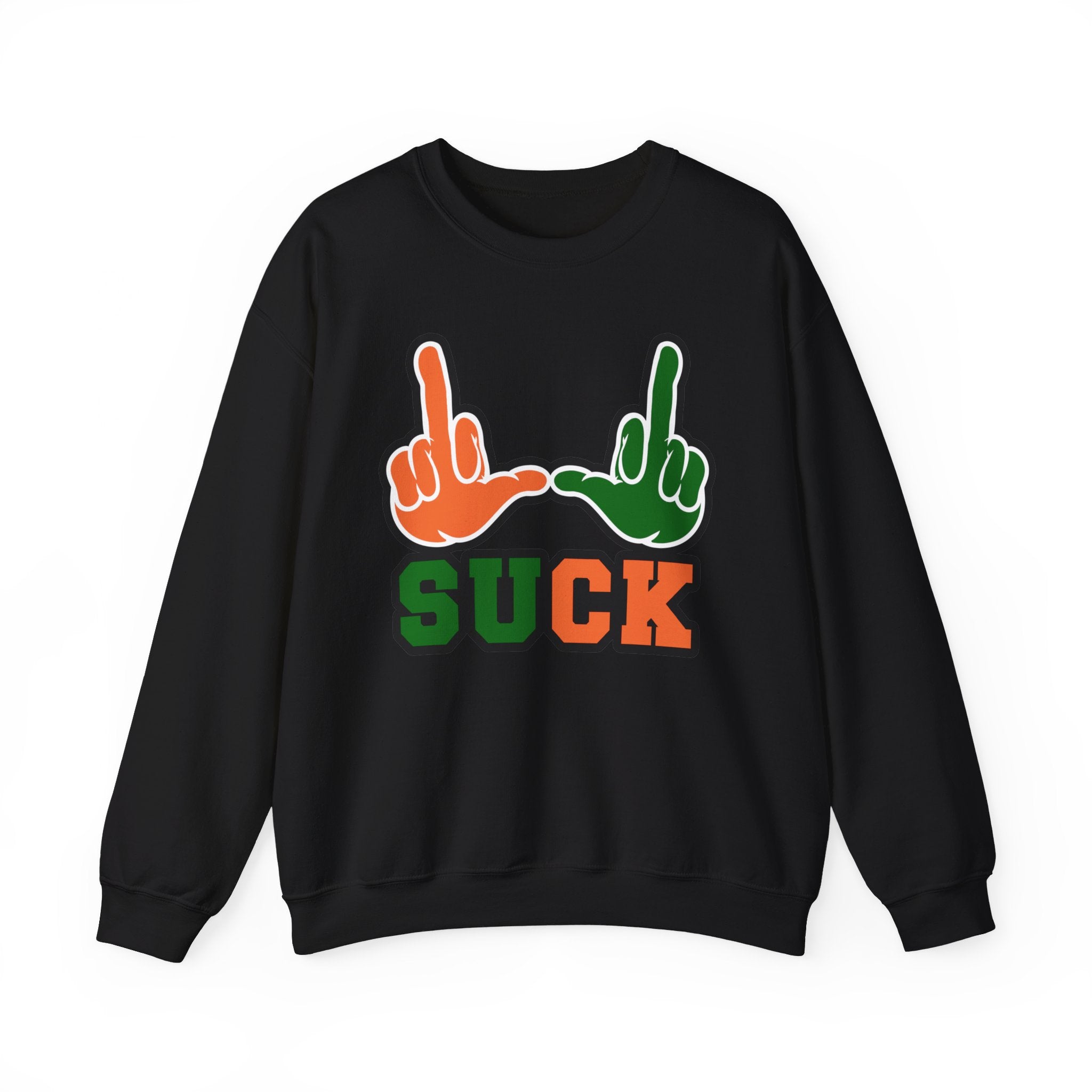 "U Suck“ Orange & Green Design