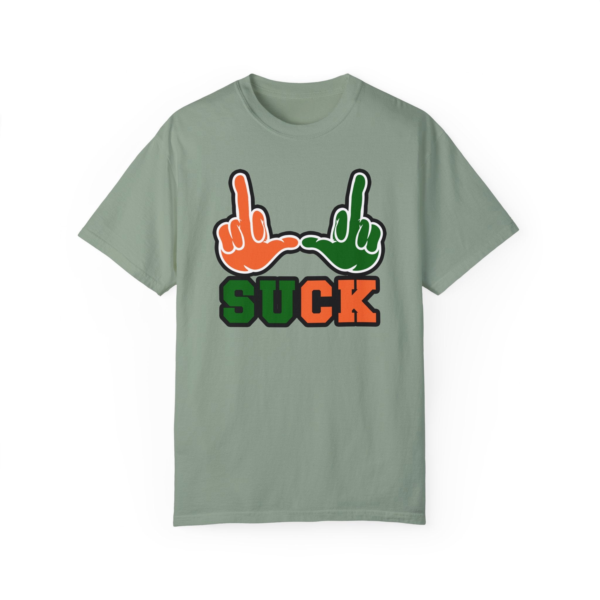 "U Suck“ Orange & Green Design