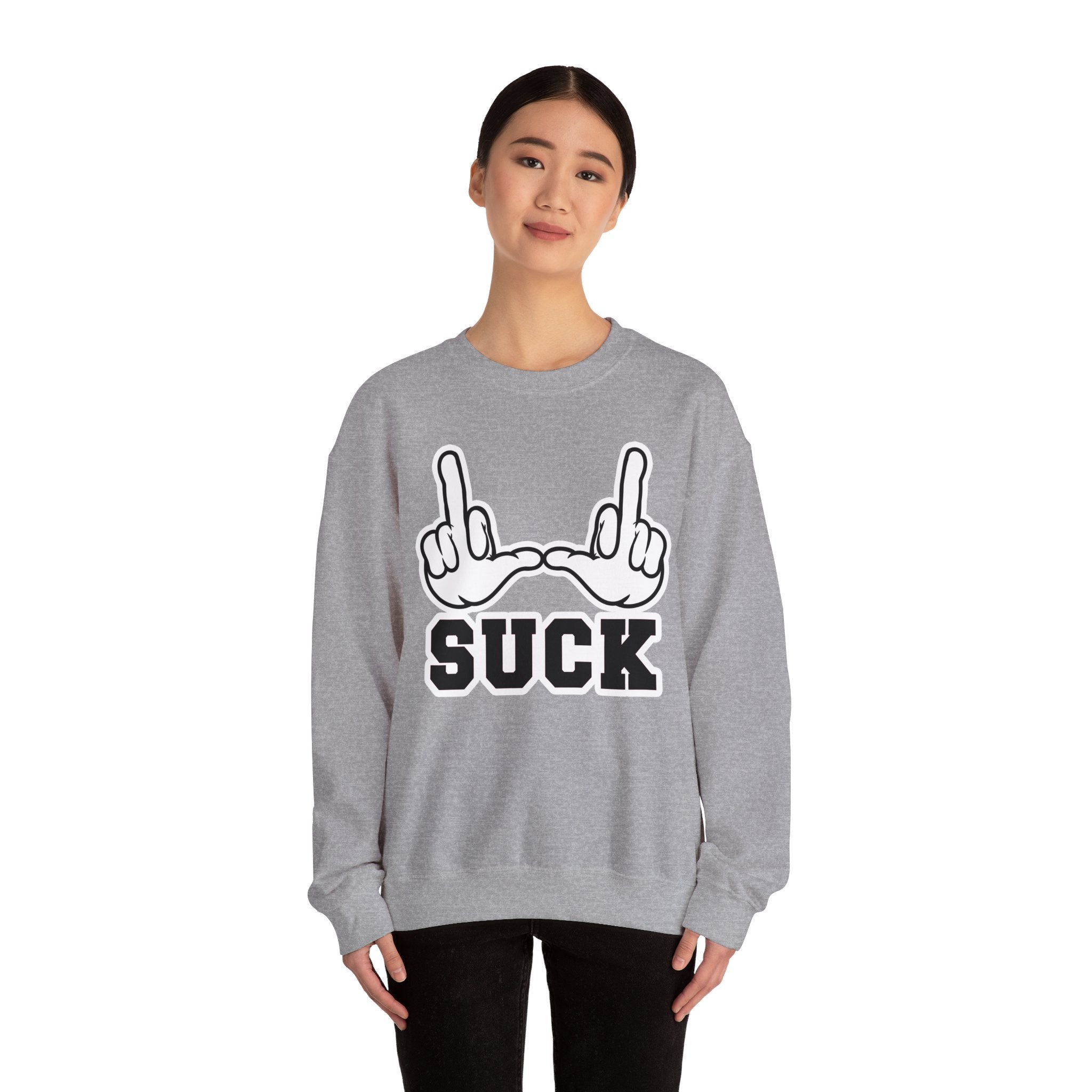 "U Suck” White & Black Design