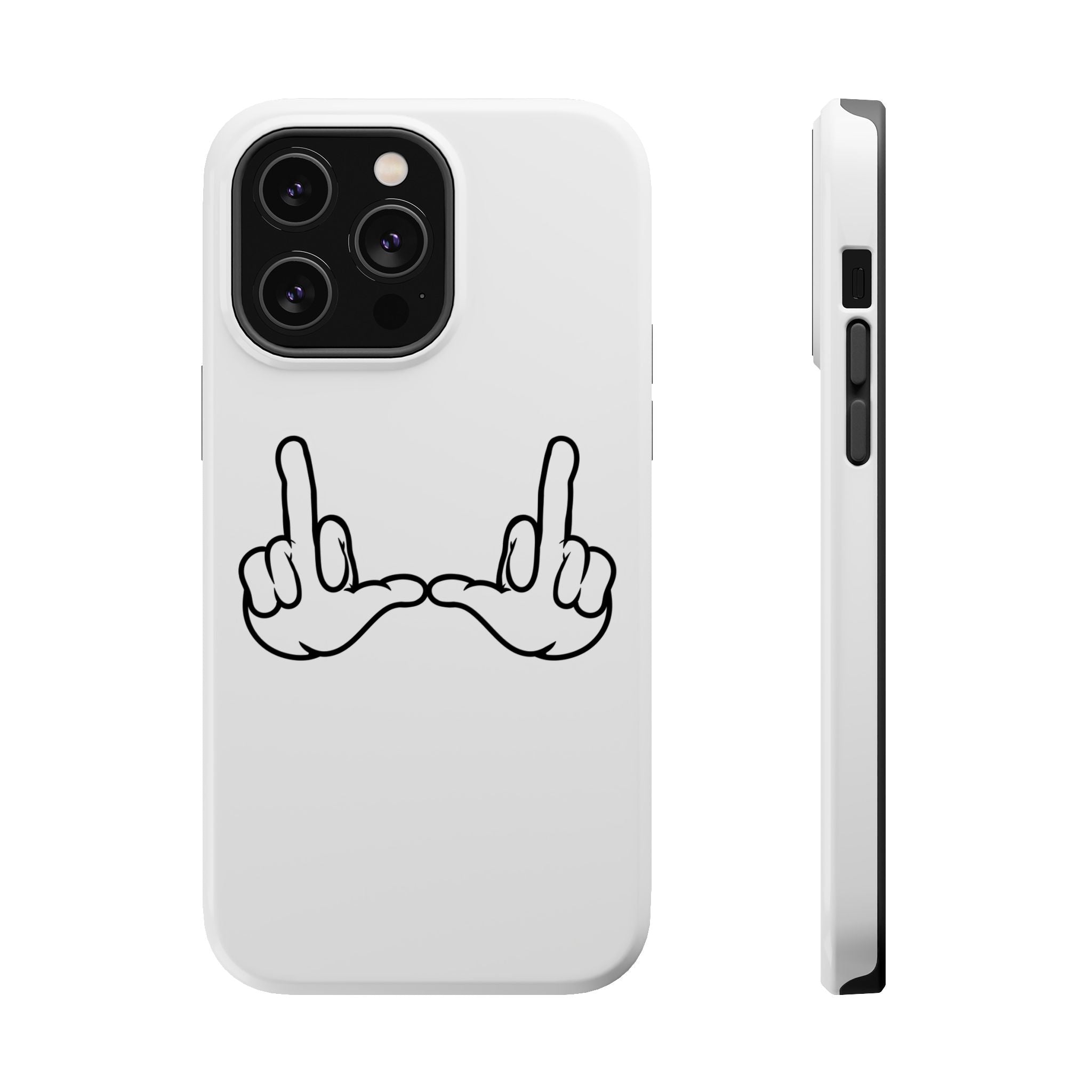 "U" White Hands Magnetic Case