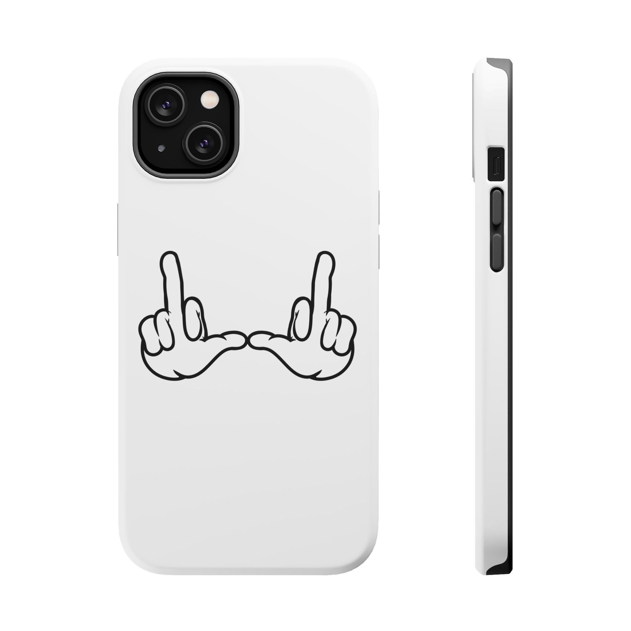 "U" White Hands Magnetic Case