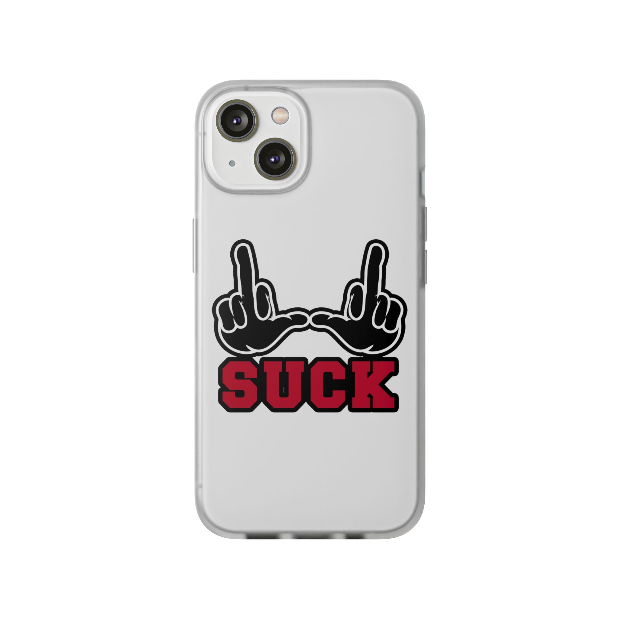 "U Suck" Black & Red Design Flex Case