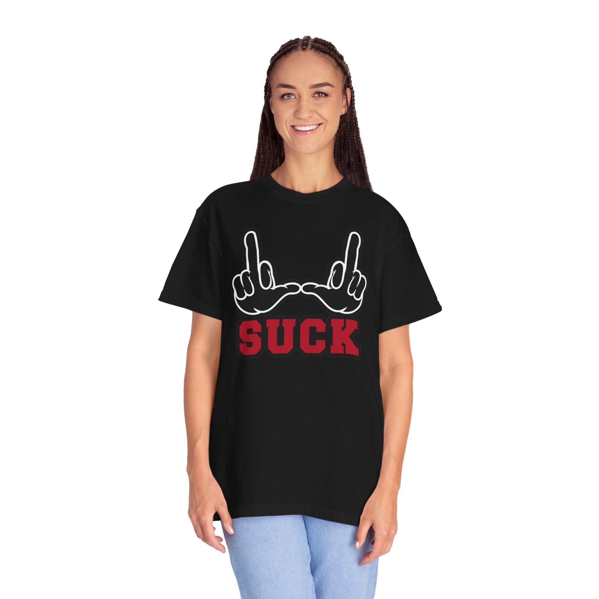 "U Suck" Black & Red Design