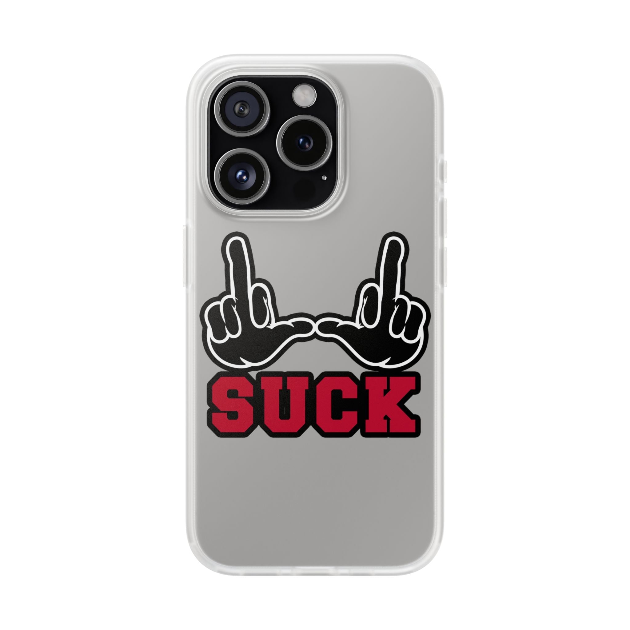 "U Suck" Black & Red Design Flex Case