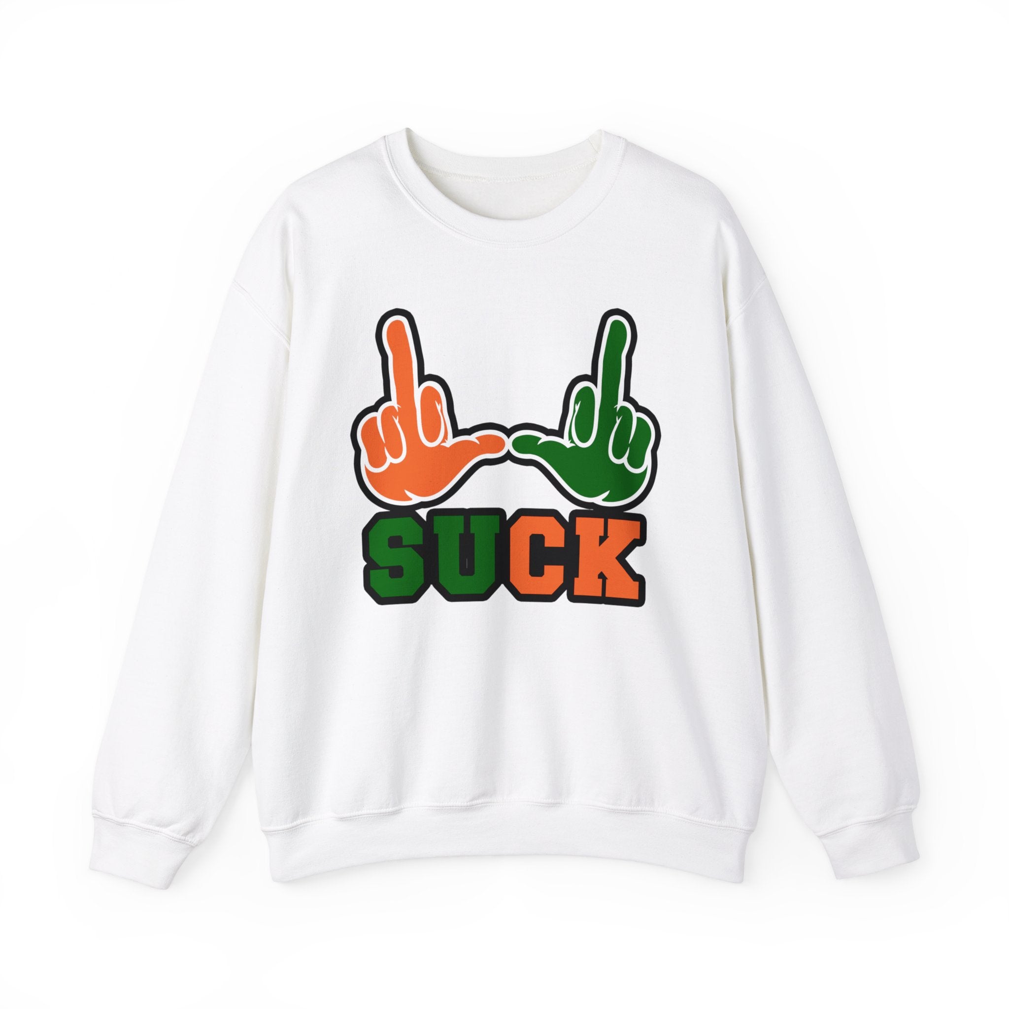 "U Suck“ Orange & Green Design