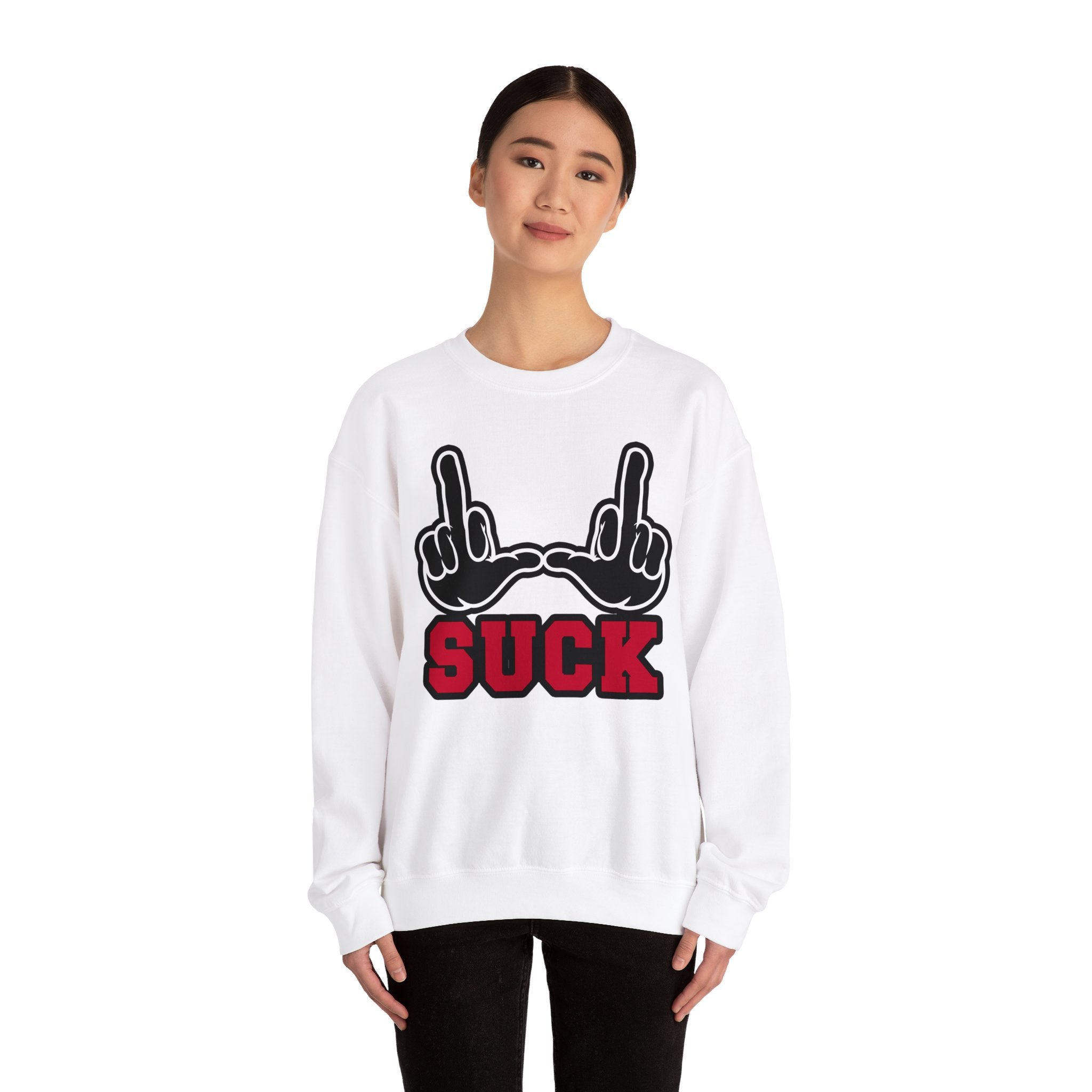 "U Suck" Black & Red Design