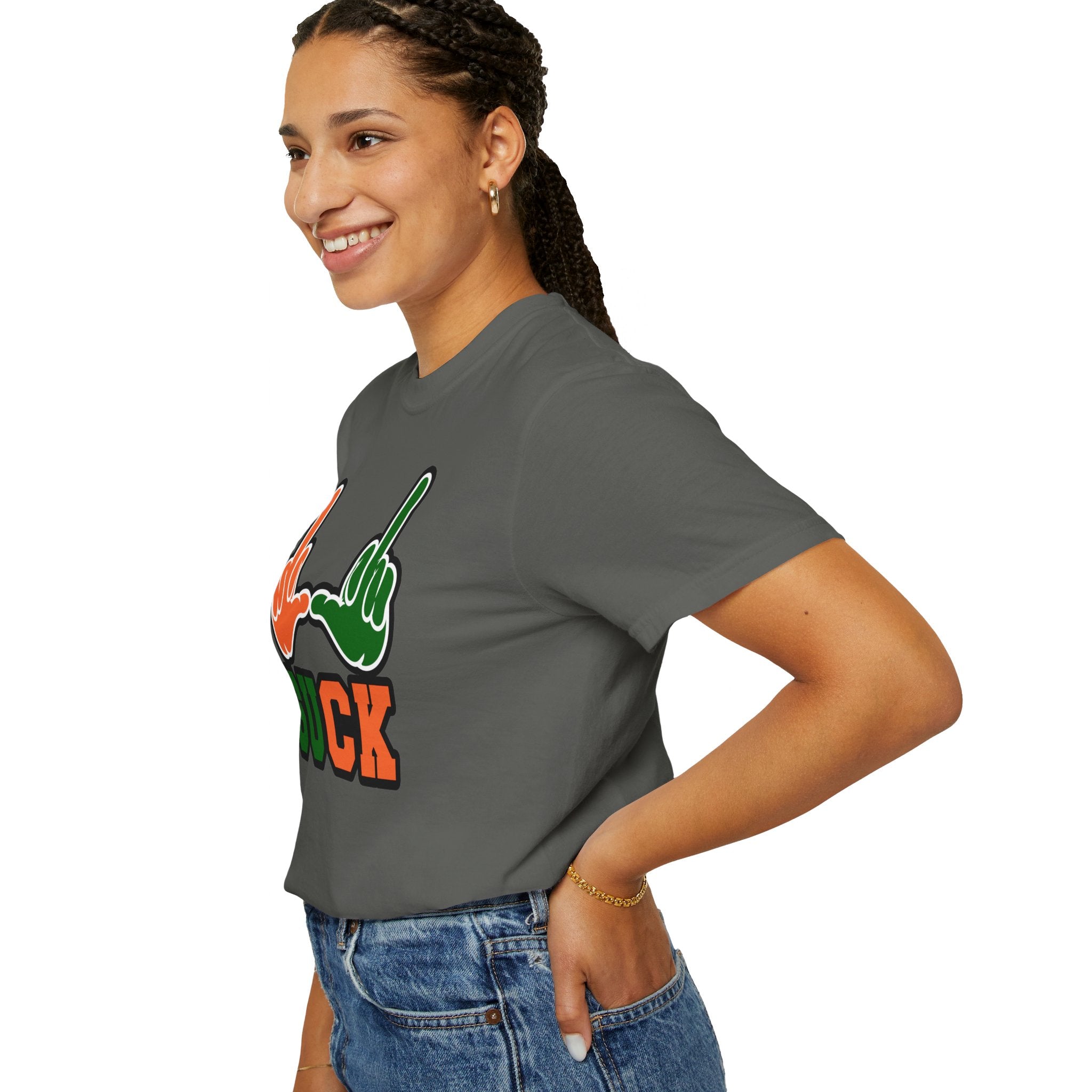 "U Suck“ Orange & Green Design