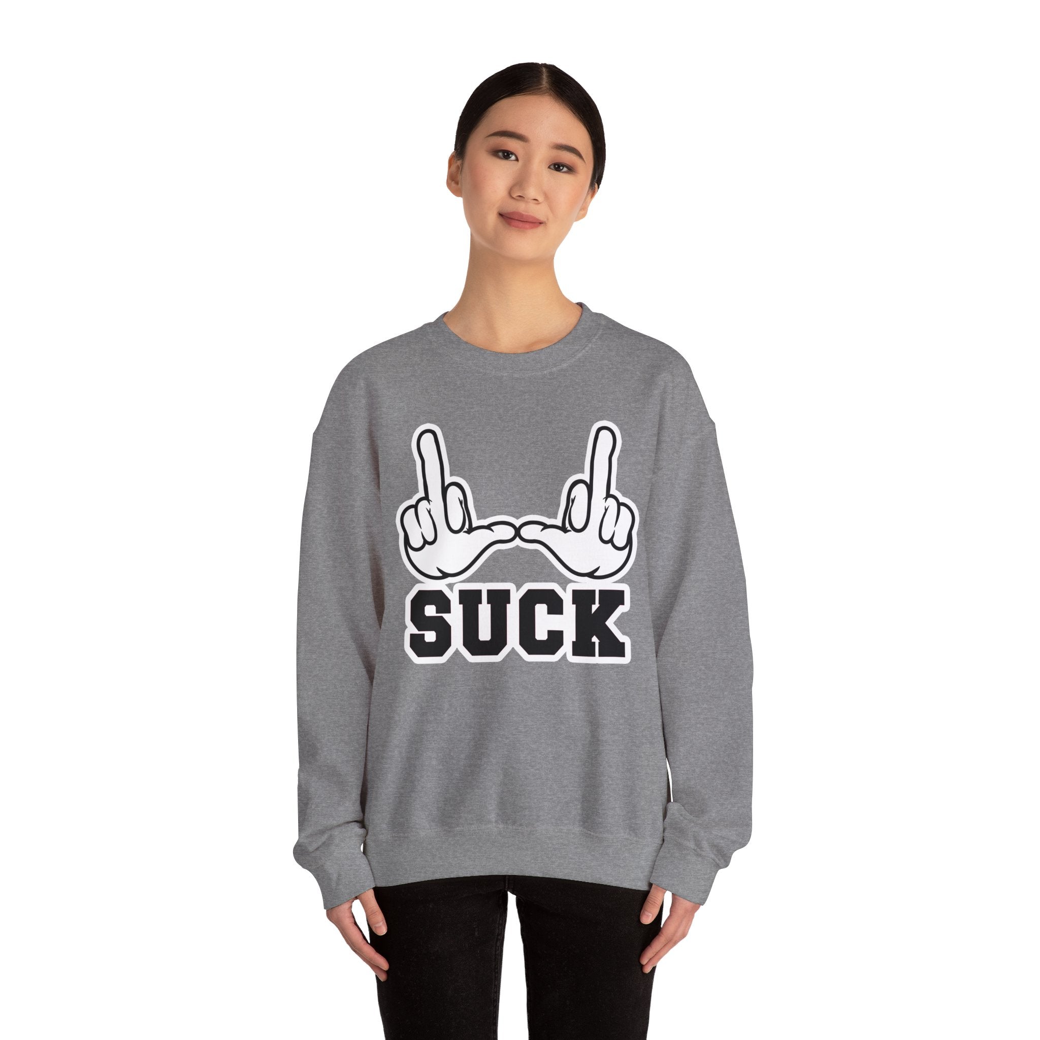 "U Suck” White & Black Design