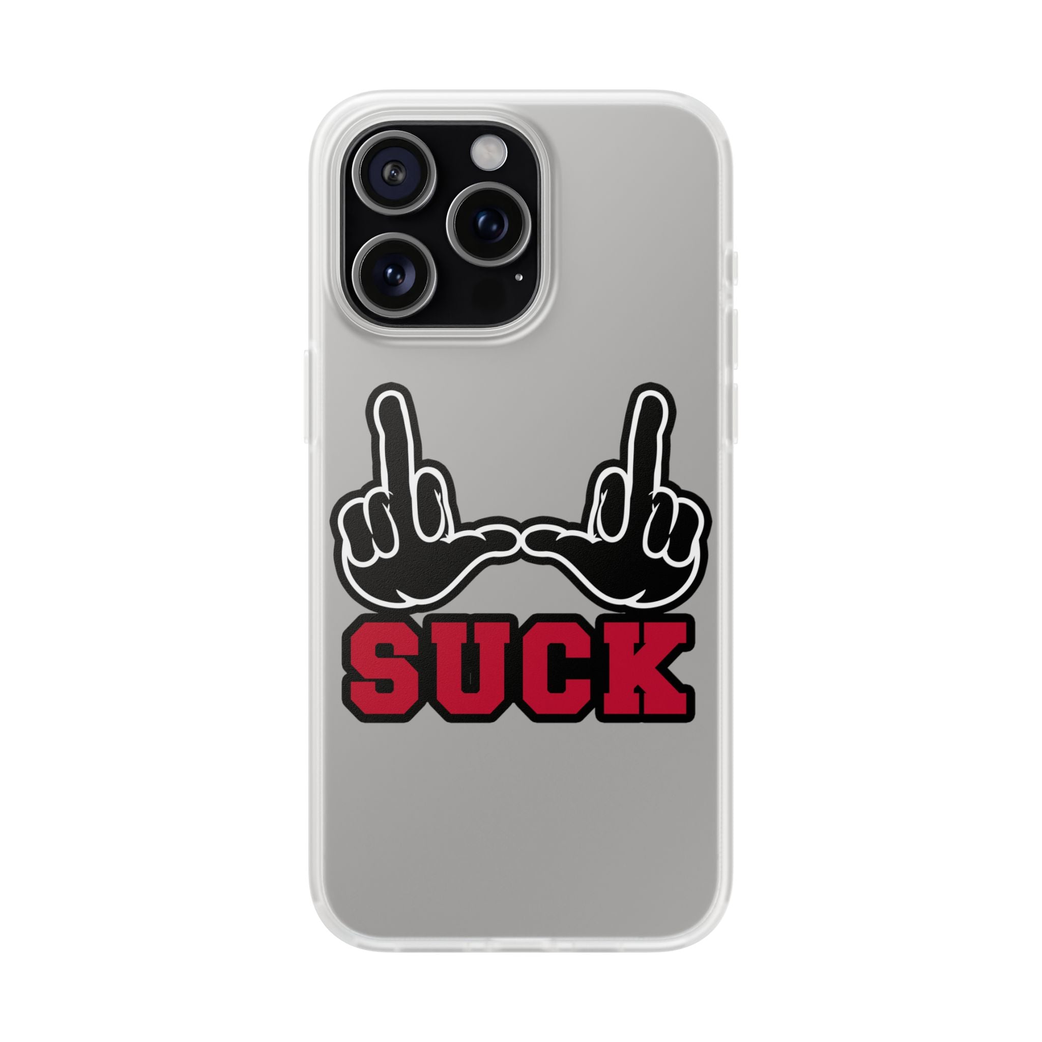 "U Suck" Black & Red Design Flex Case