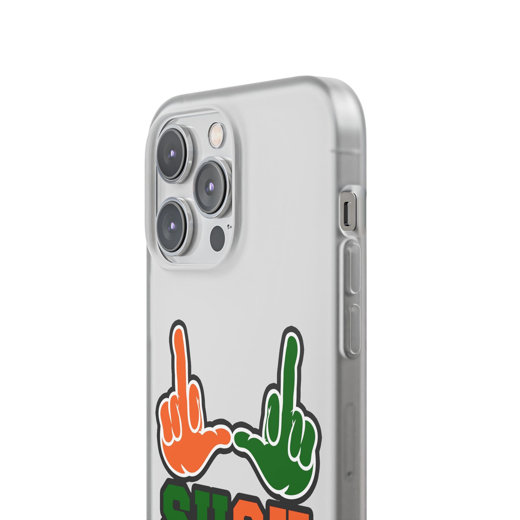 "U Suck“ Orange & Green Design Flex Case