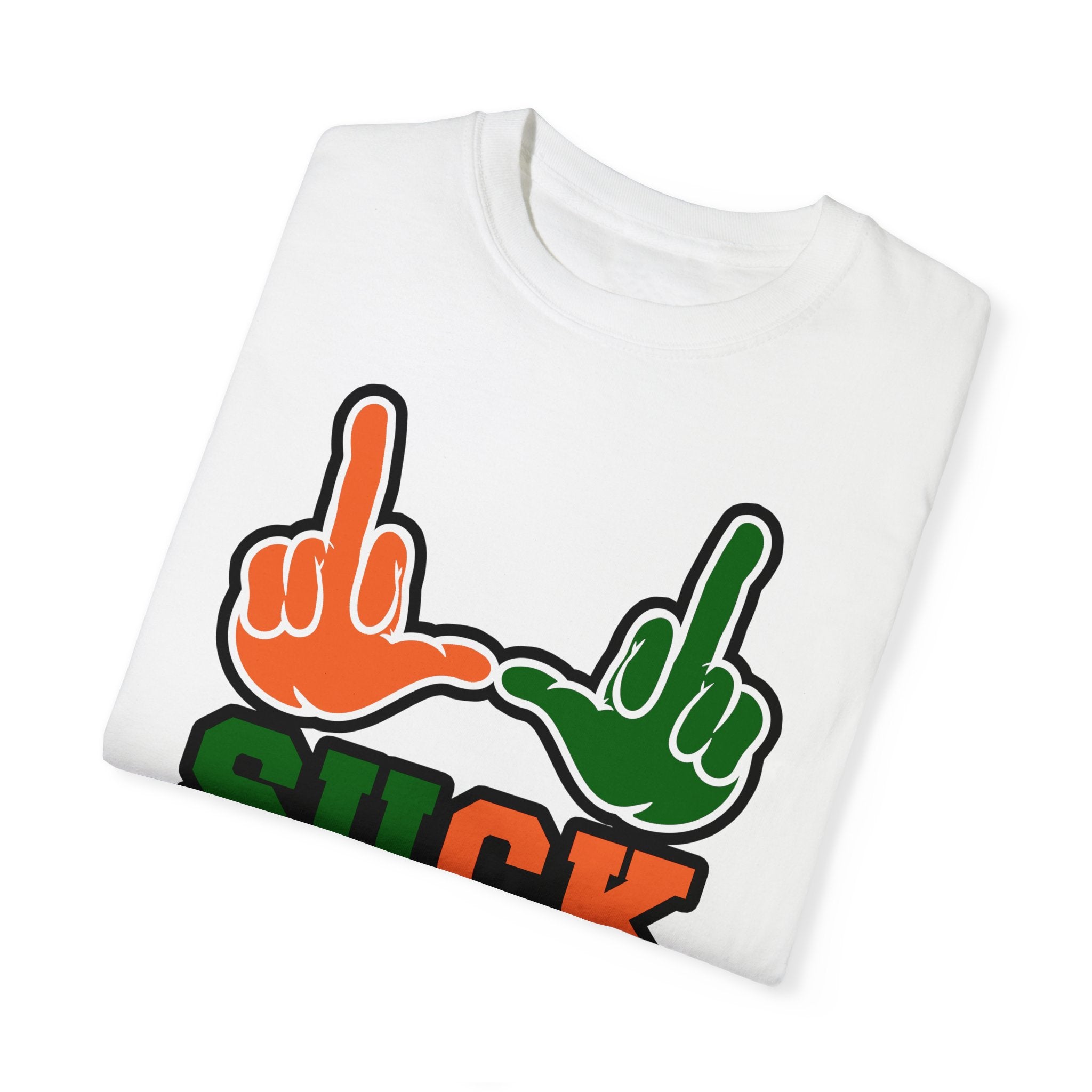 "U Suck“ Orange & Green Design