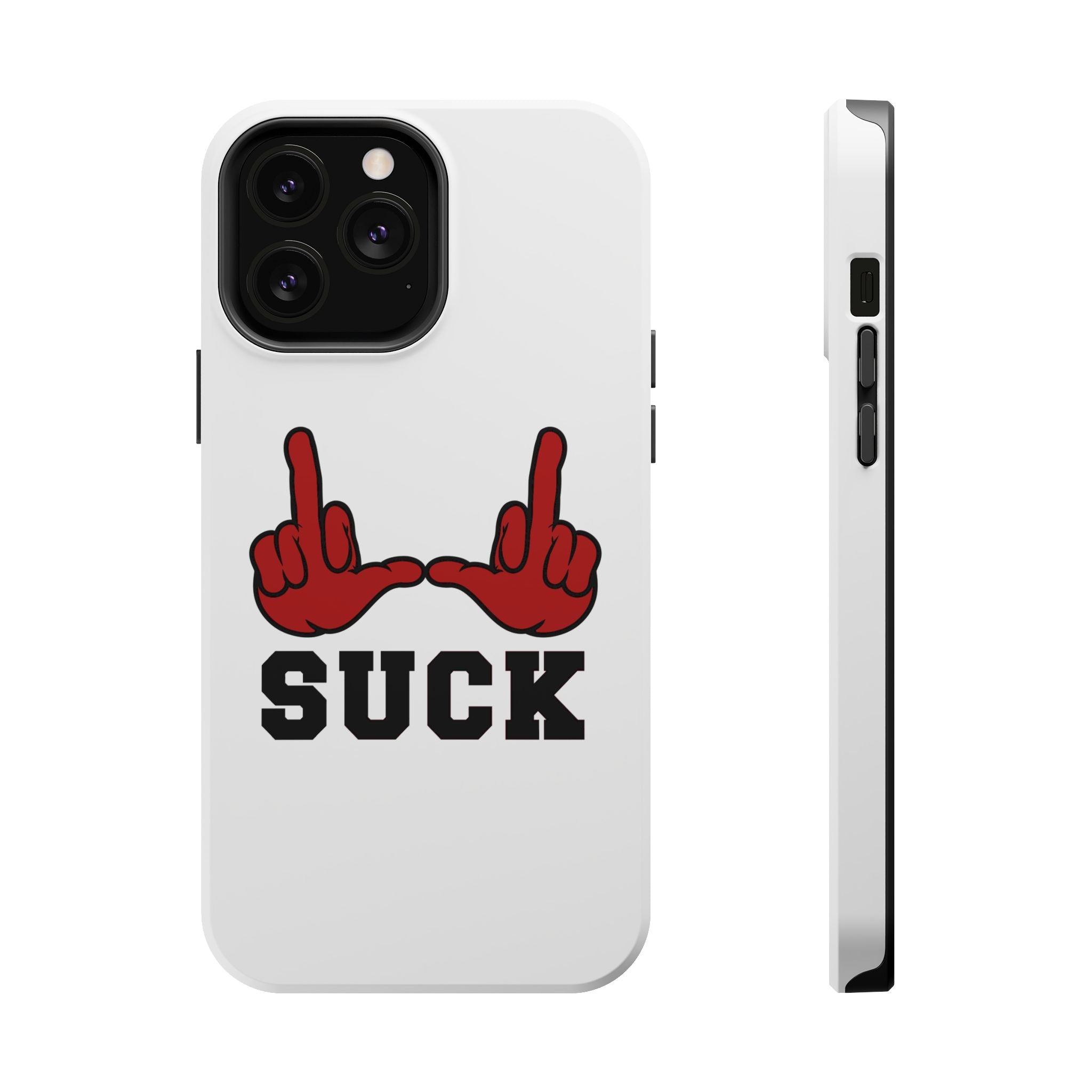 "U Suck” Red & Black Design