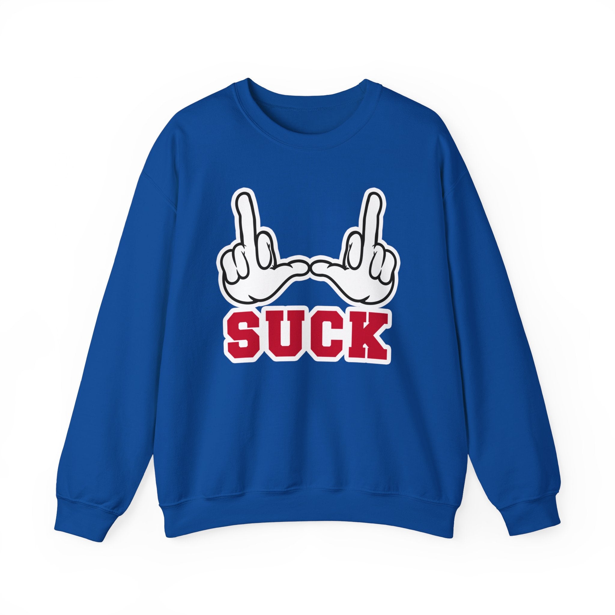 "U Suck” White & Red Design